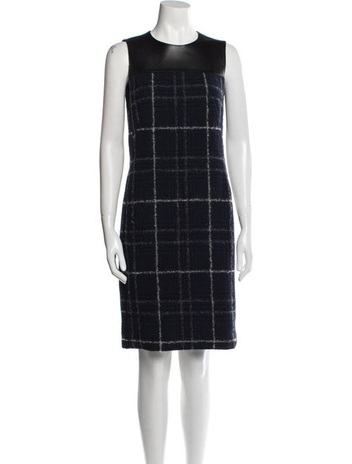 Akris Punto Plaid Print Knee-Length Dress