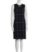 Akris Punto Plaid Print Knee-Length Dress