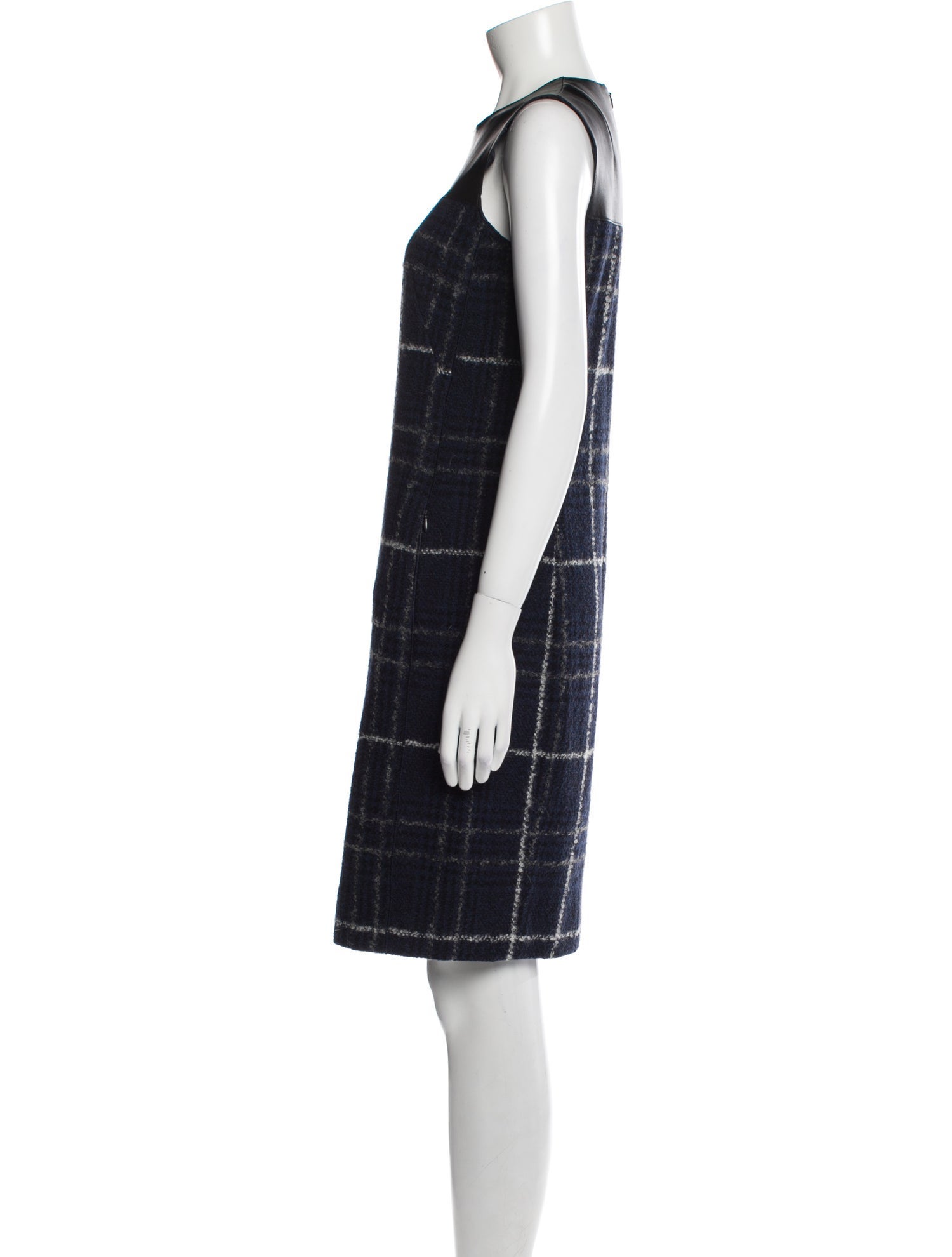 Akris Punto Plaid Print Knee-Length Dress