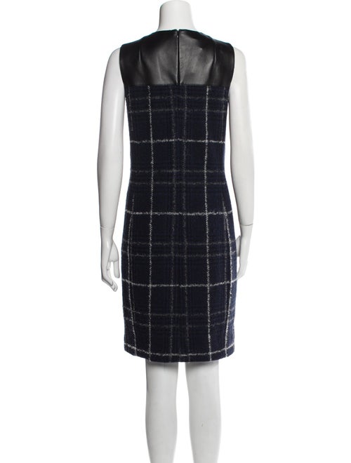 Akris Punto Plaid Print Knee-Length Dress
