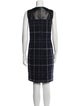 Akris Punto Plaid Print Knee-Length Dress
