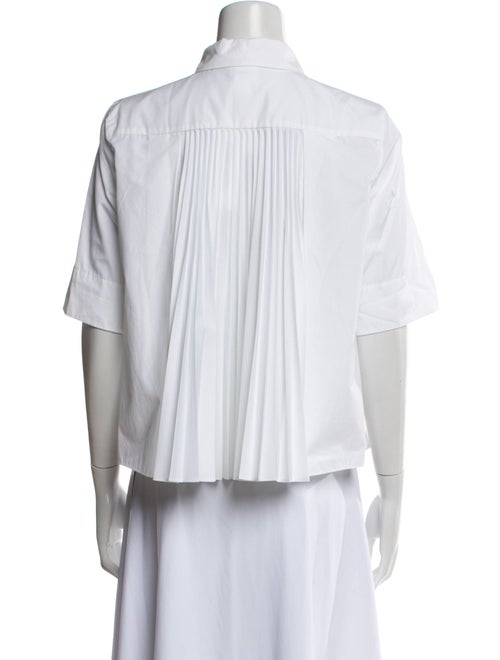 Akris Punto Three-Quarter Sleeve Button-Up Top