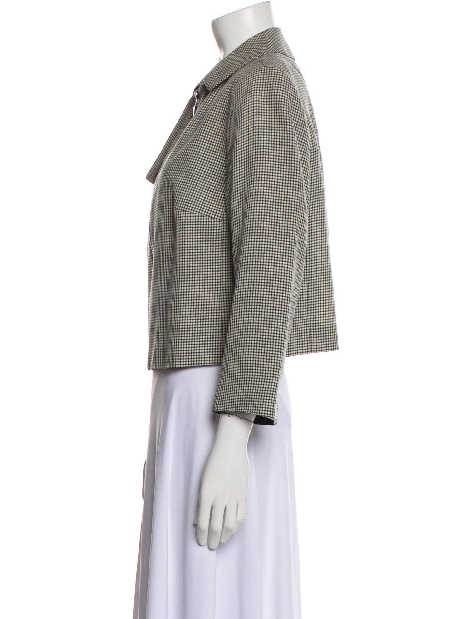 Akris Punto Wool Plaid Print Blazer