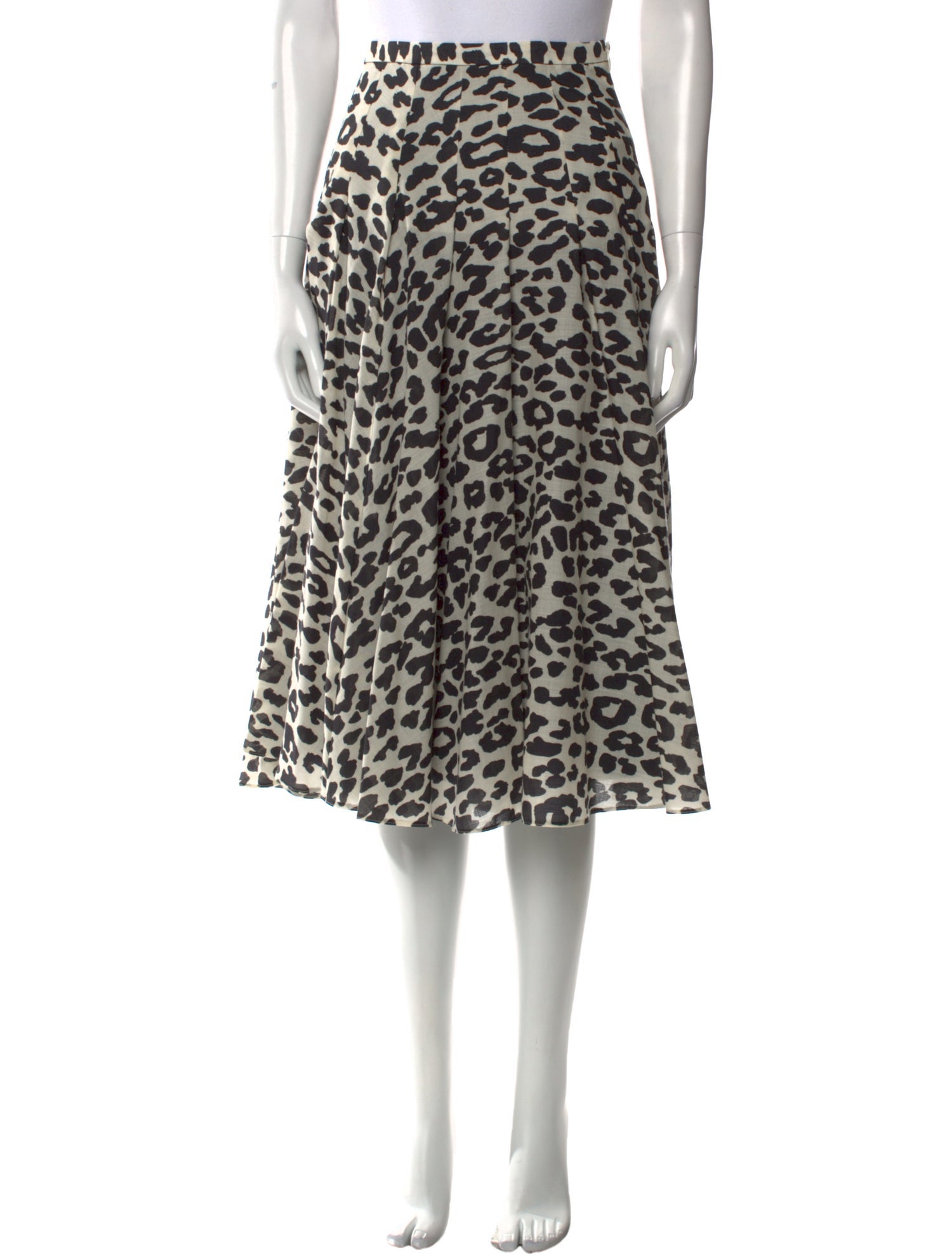 Akris Punto Animal Print Midi Length Skirt