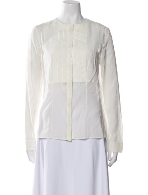 Akris Punto Crew Neck Long Sleeve Blouse