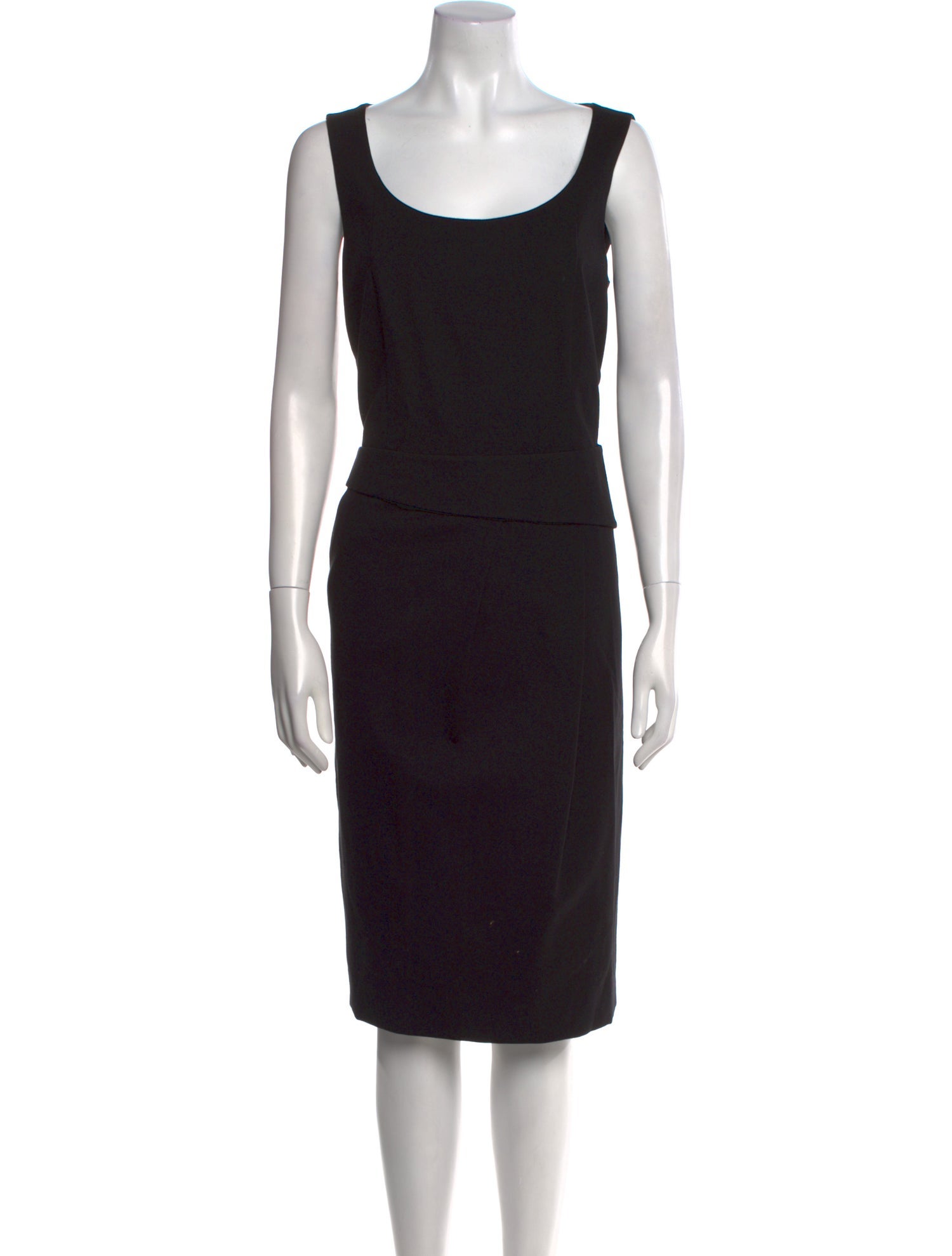 Akris Punto Scoop Neck Midi Length Dress