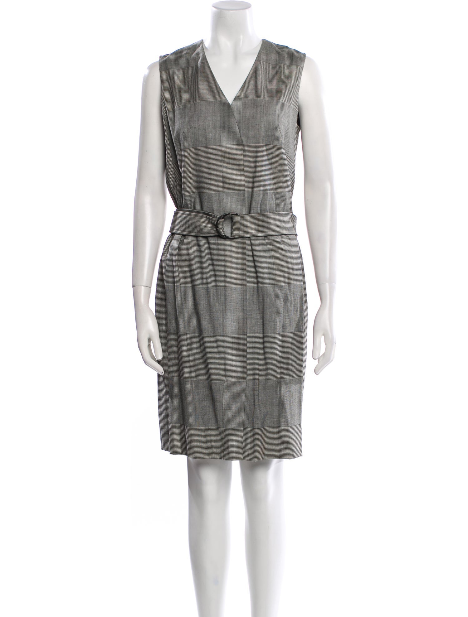 Akris Punto Plaid Print Knee-Length Dress