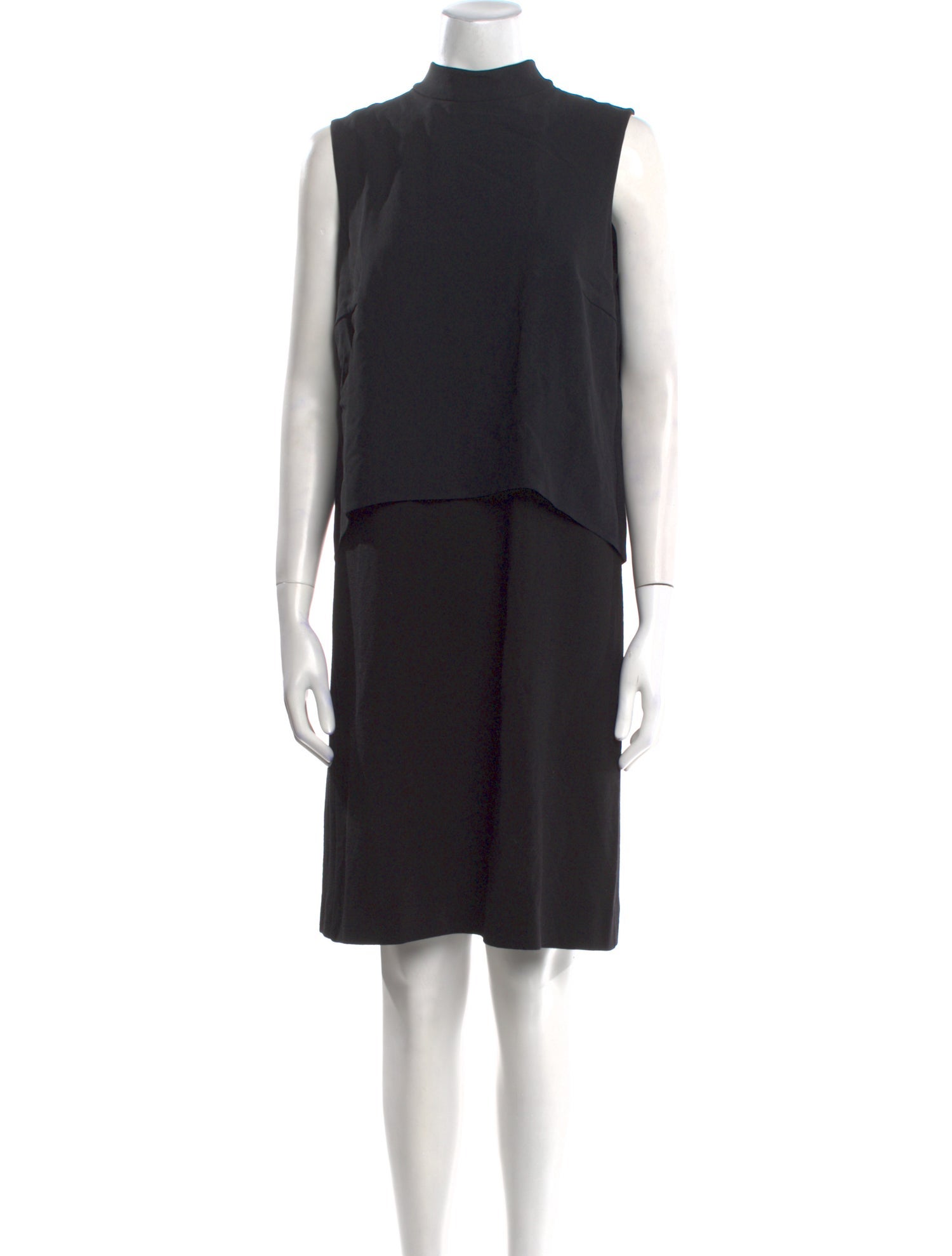 Akris Punto Mock Neck Knee-Length Dress