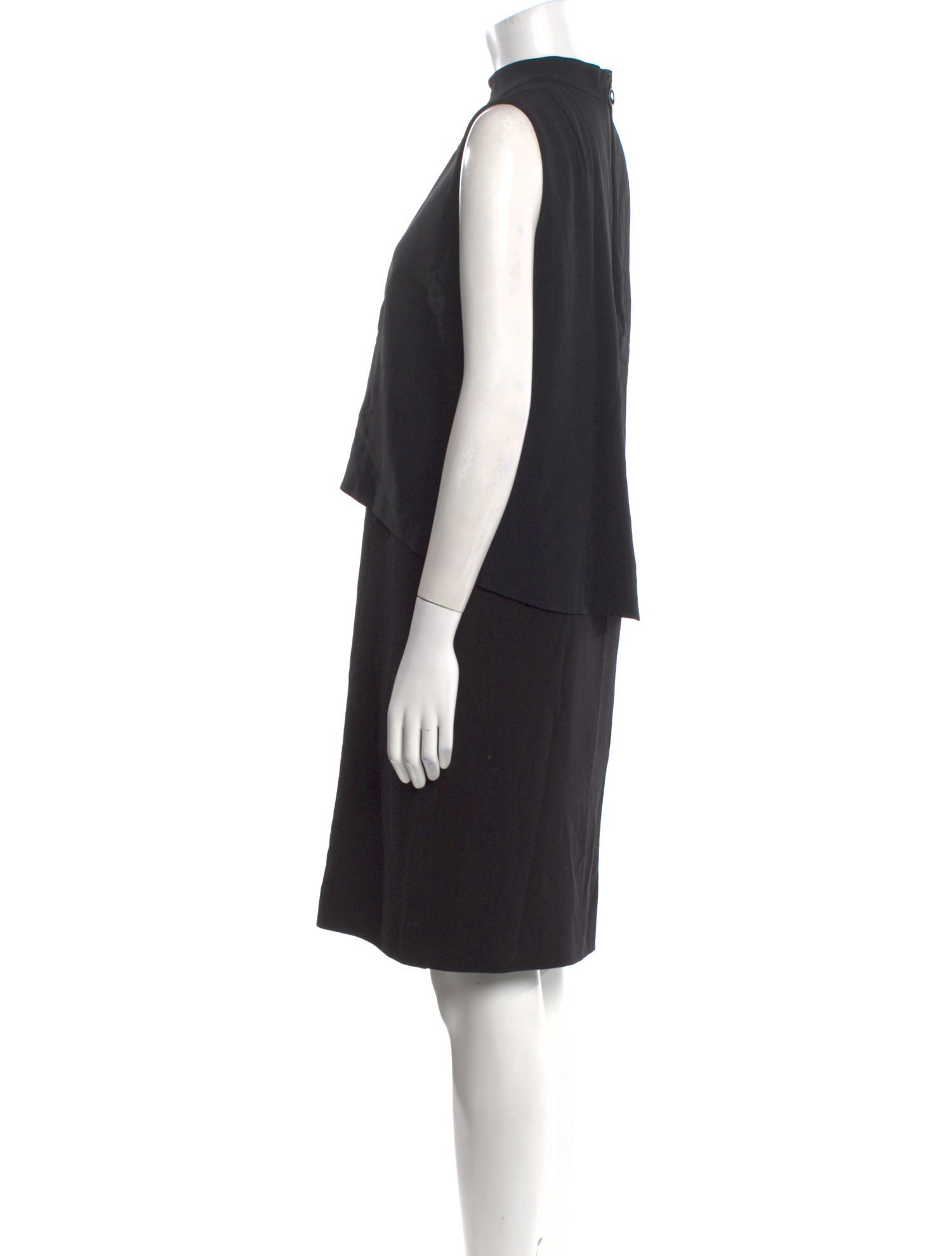 Akris Punto Mock Neck Knee-Length Dress