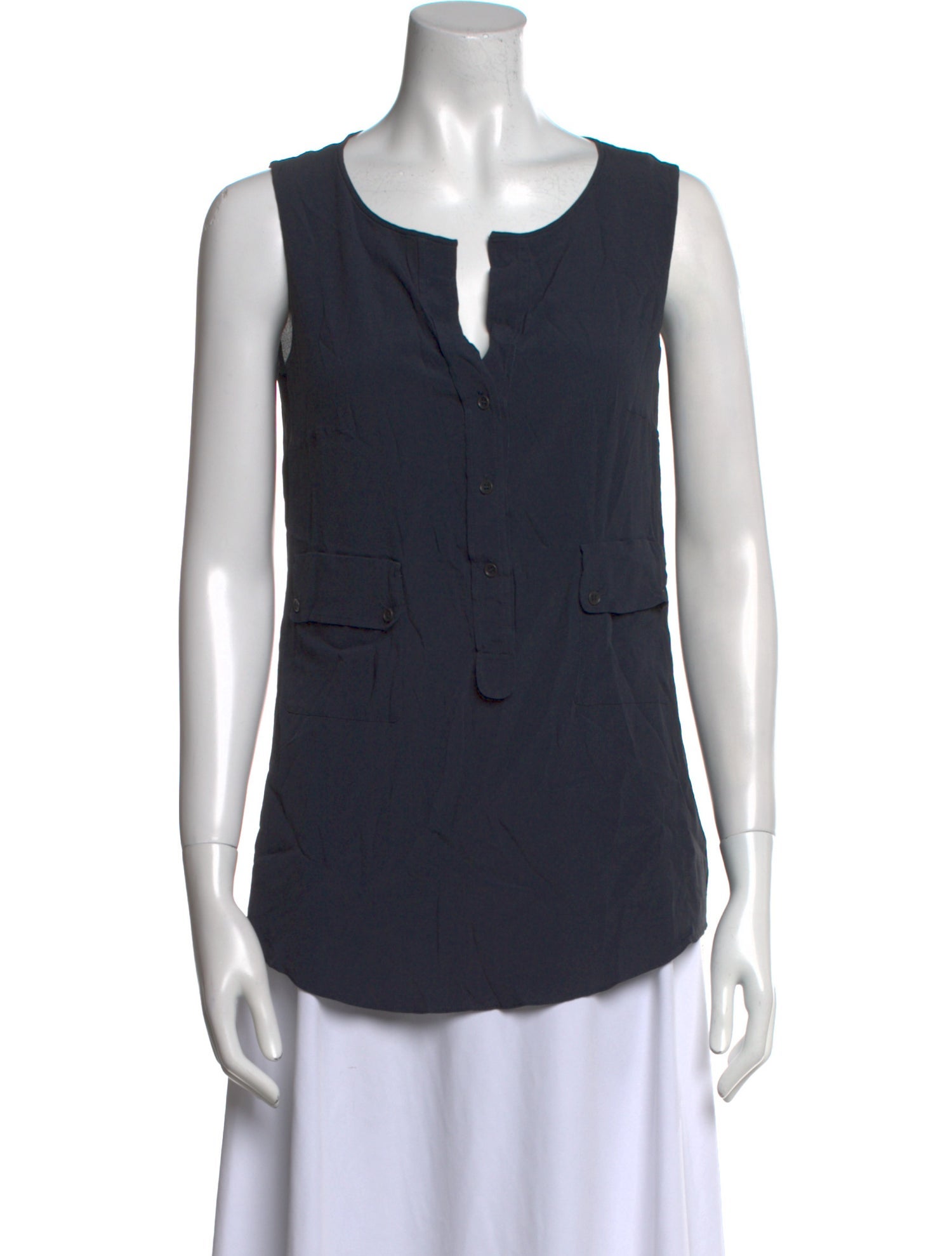 Akris Punto Silk V-Neck Top