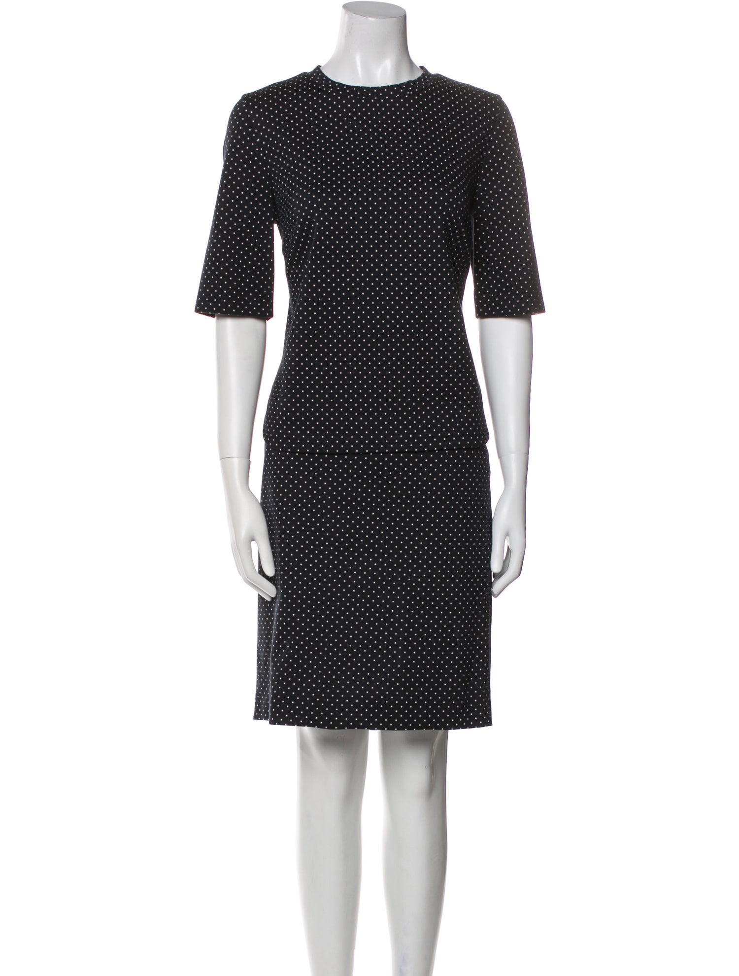 Akris Punto Polka Dot Print Skirt Set