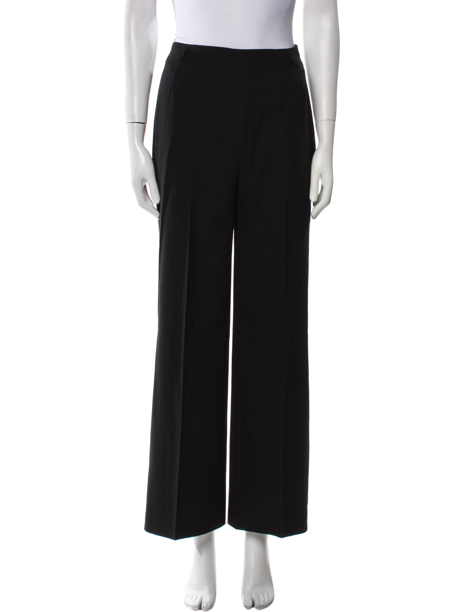 Akris x Bergdorf Goodman Wool Wide Leg Pants