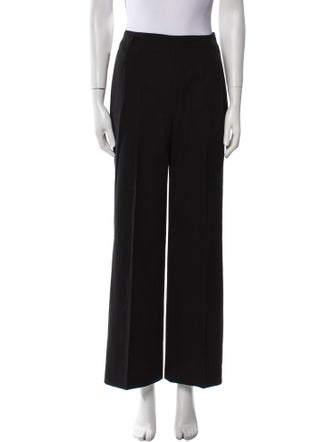 Akris x Bergdorf Goodman Wool Wide Leg Pants