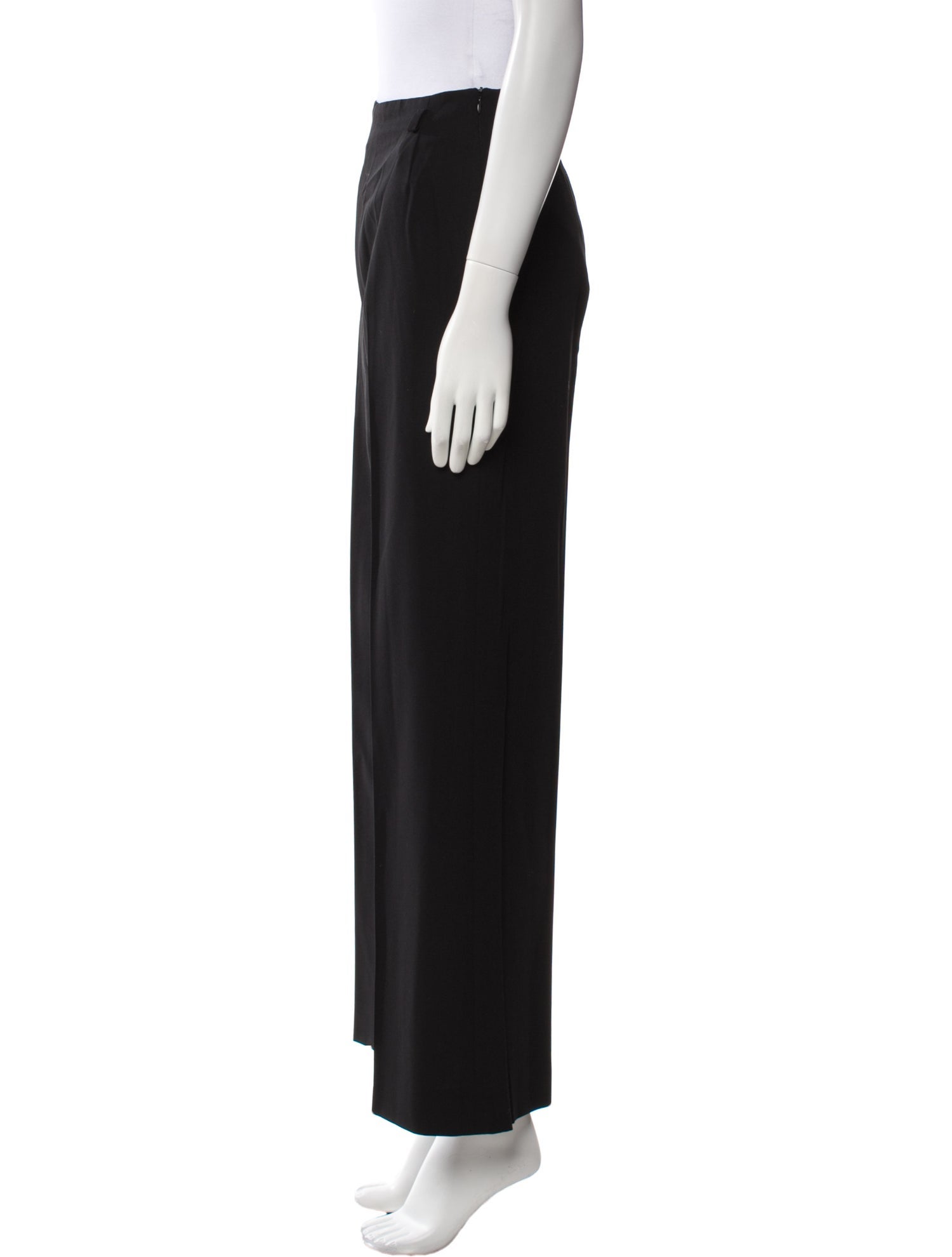 Akris x Bergdorf Goodman Wool Wide Leg Pants