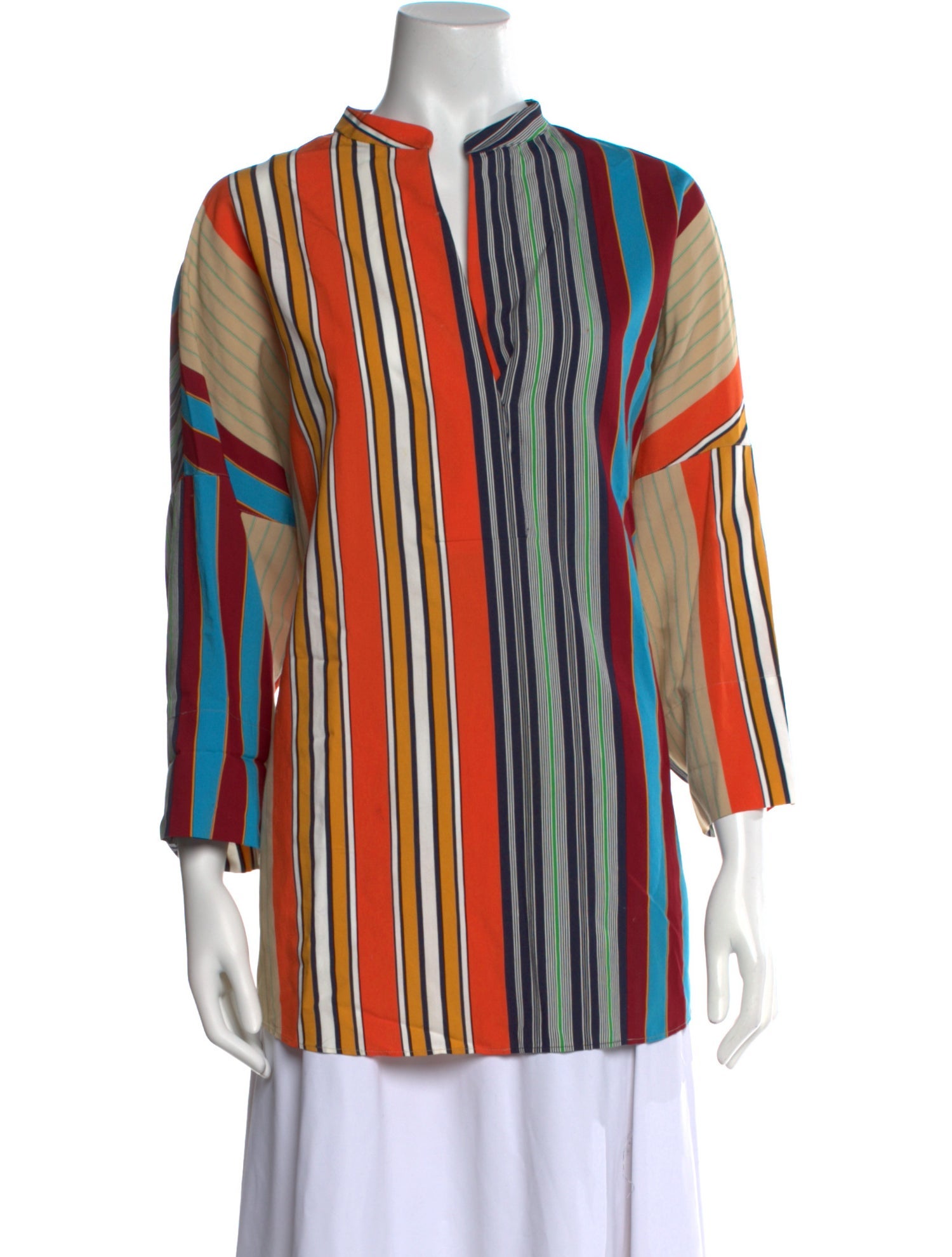 Akris Punto Striped V-Neck Tunic
