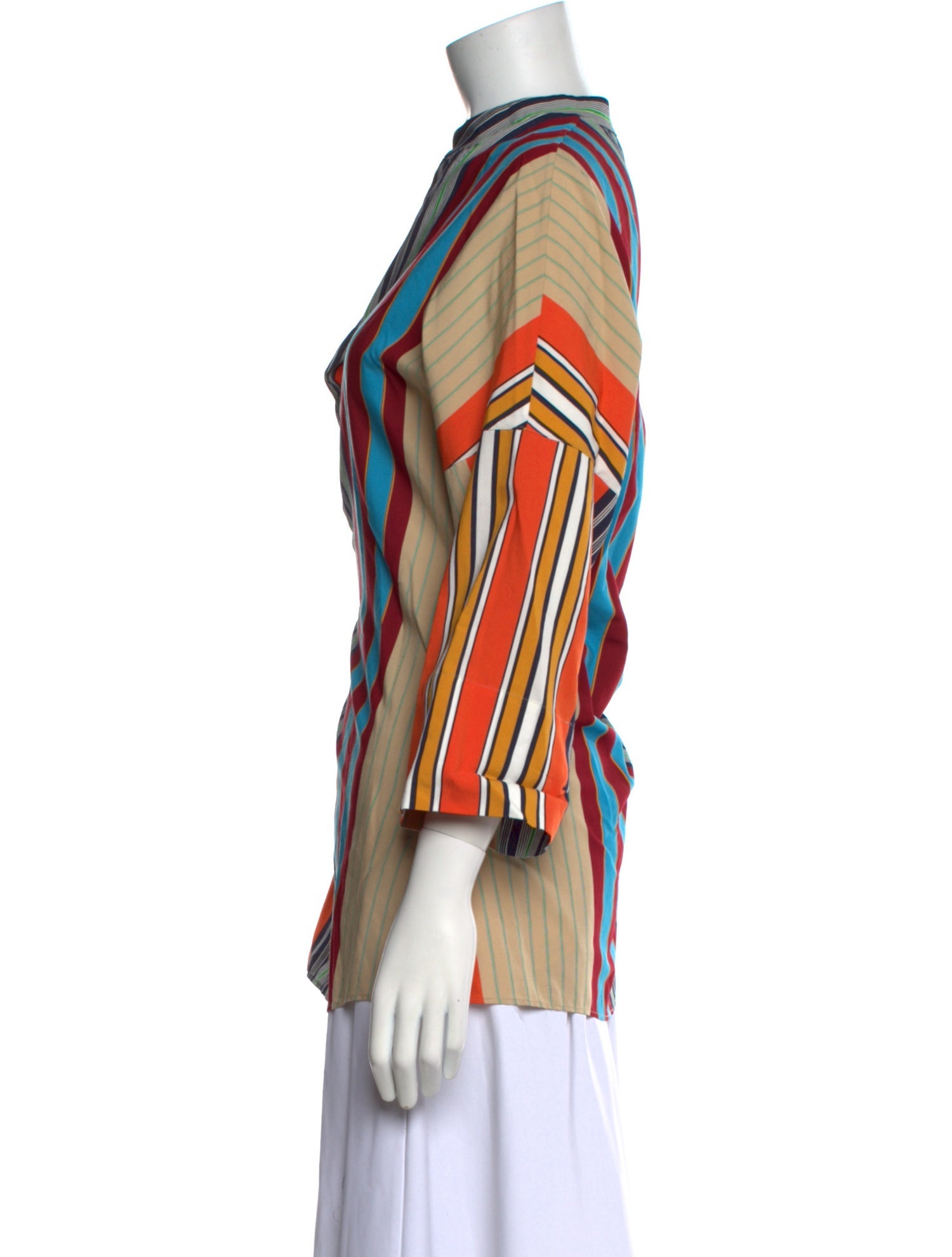 Akris Punto Striped V-Neck Tunic