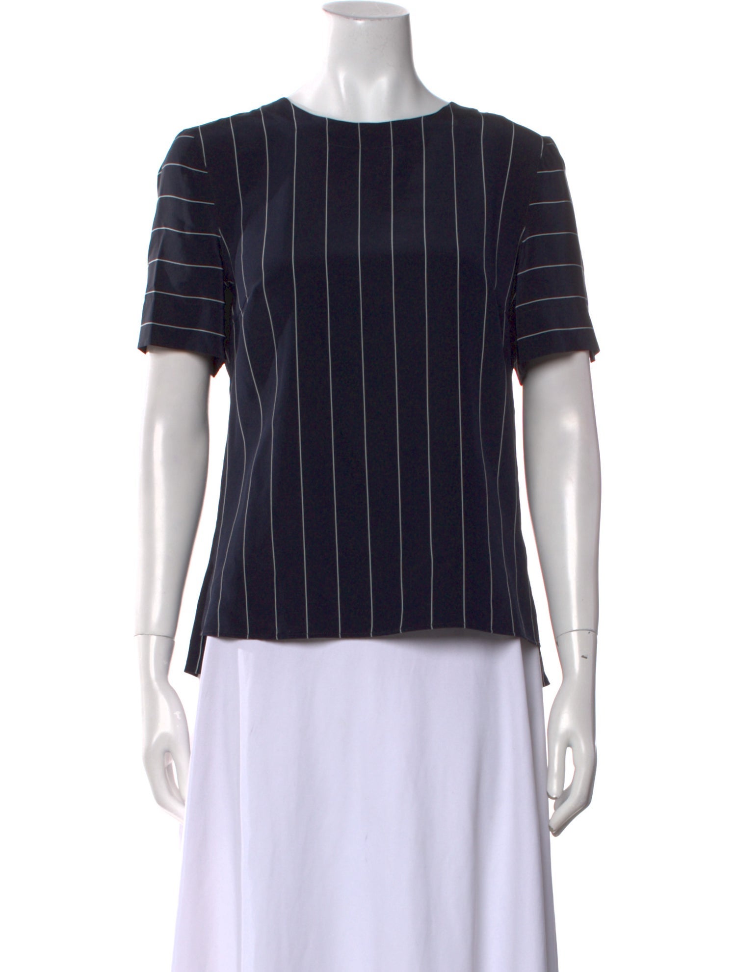 Akris Punto Silk Striped Blouse w/ Tags