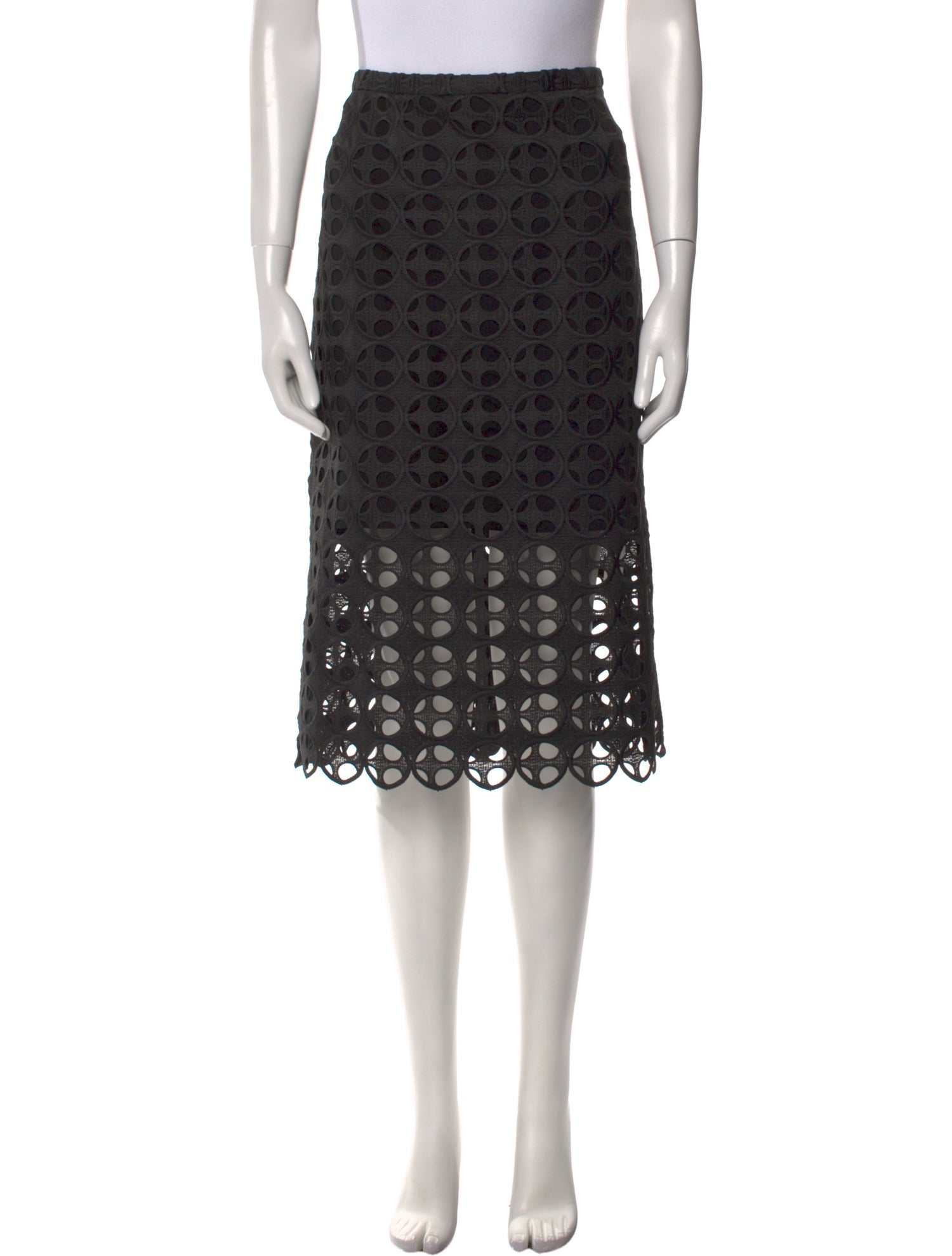 Akris Punto Lace Pattern Knee-Length Skirt
