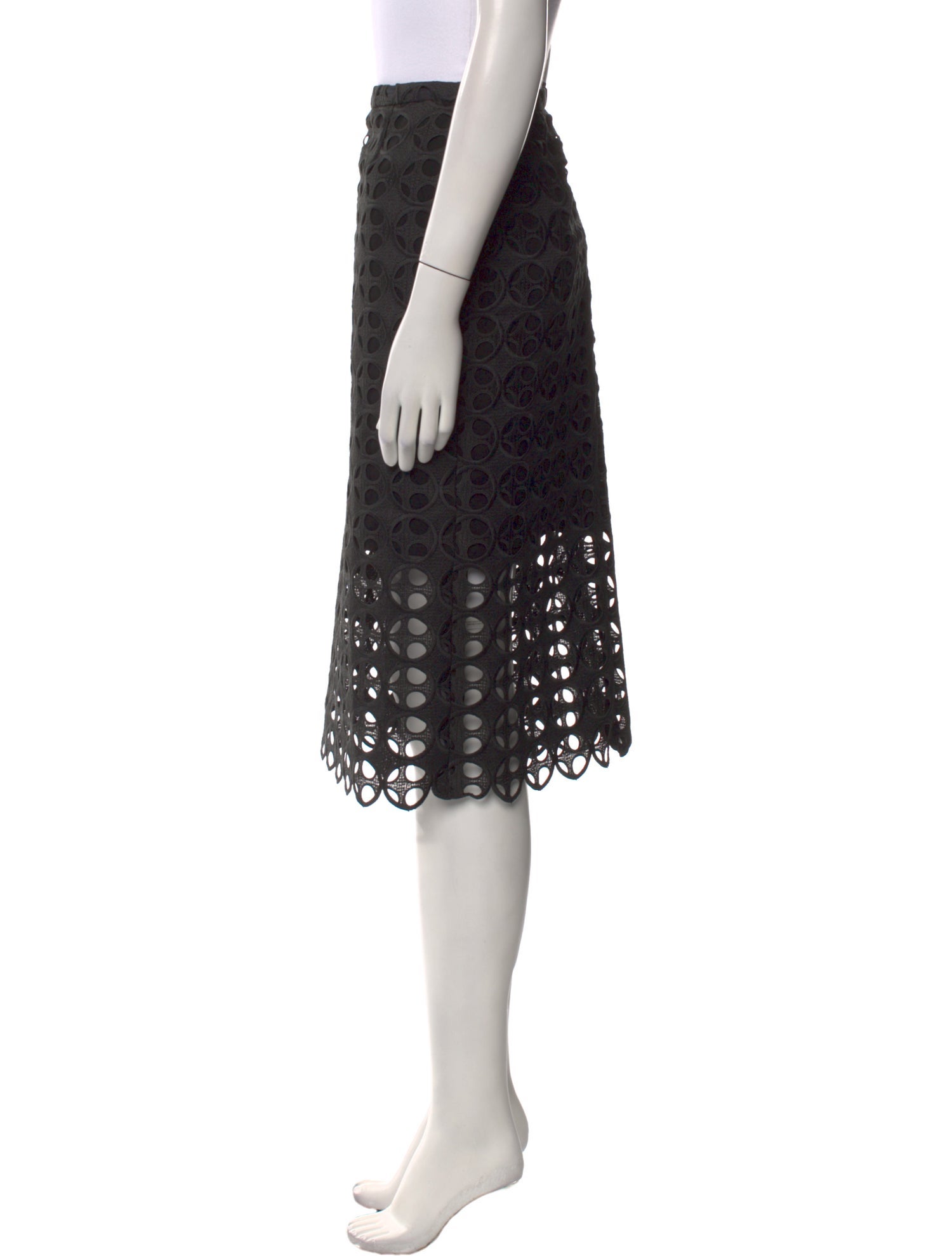 Akris Punto Lace Pattern Knee-Length Skirt