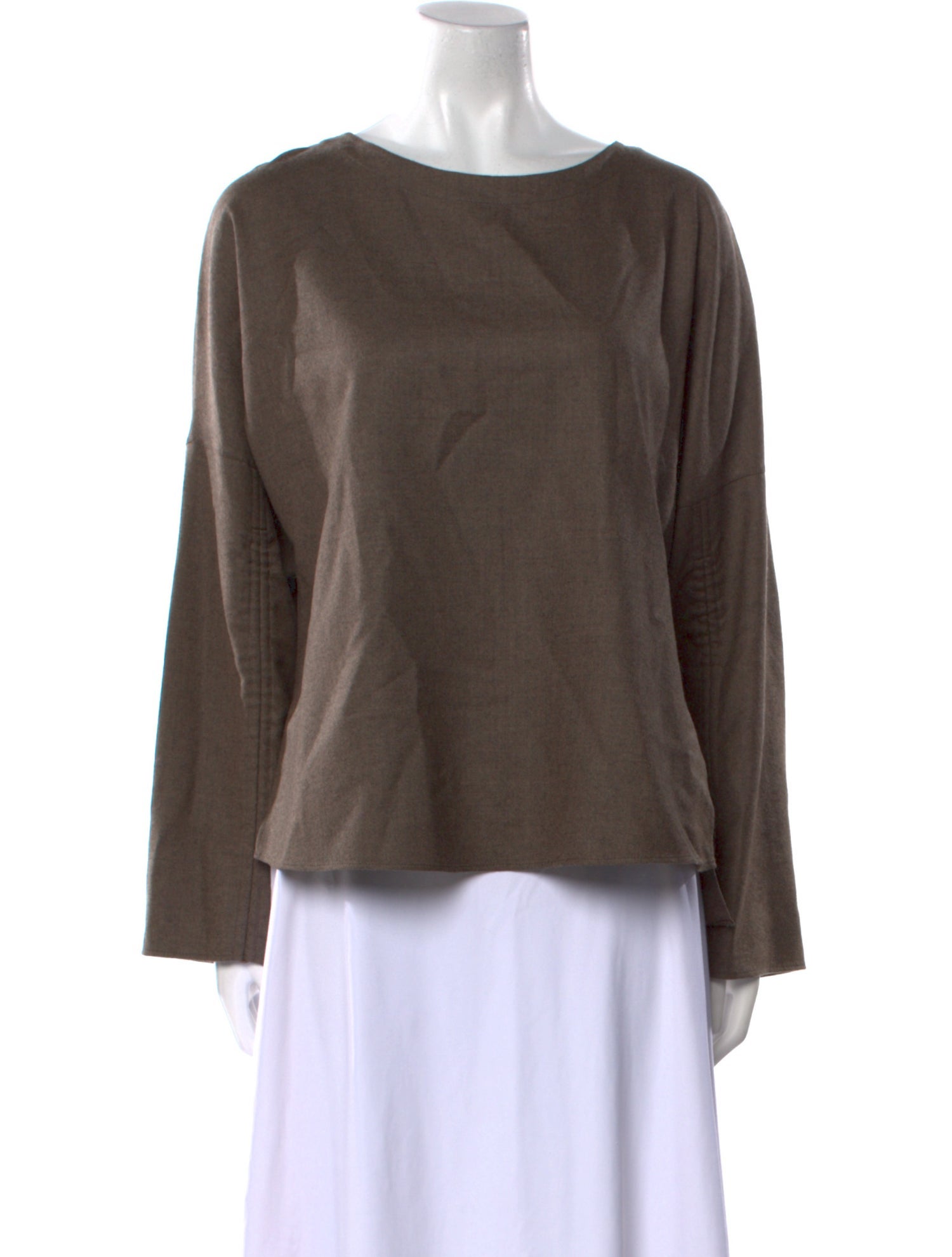 Akris Punto Wool Bateau Neckline Top