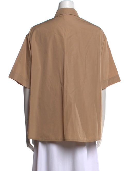 Akris Punto Short Sleeve Button-Up Top