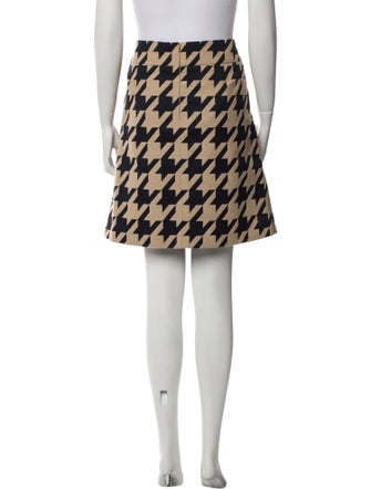 Akris Punto Houndstooth Print Mini Skirt