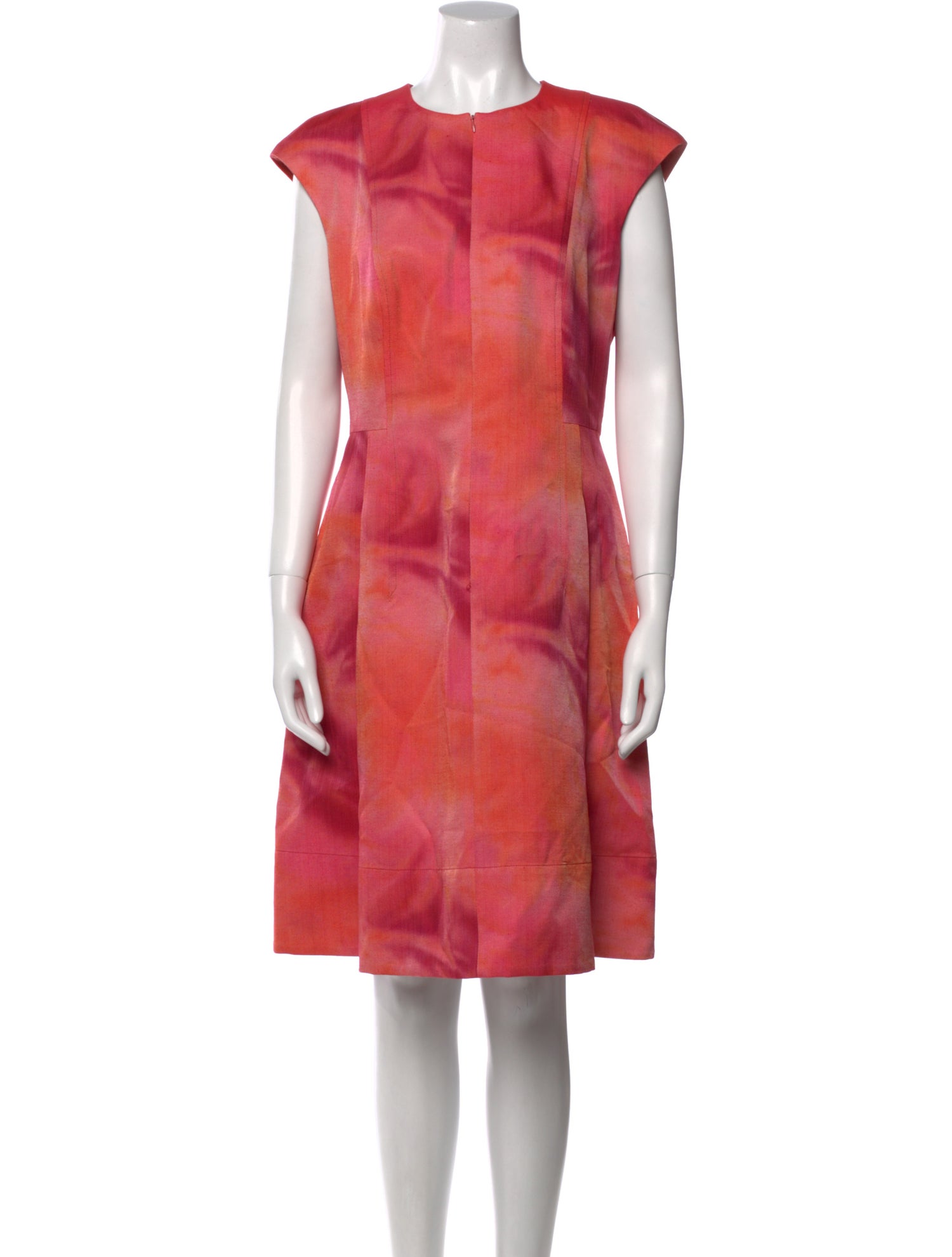 Akris Punto Tie-Dye Print Knee-Length Dress