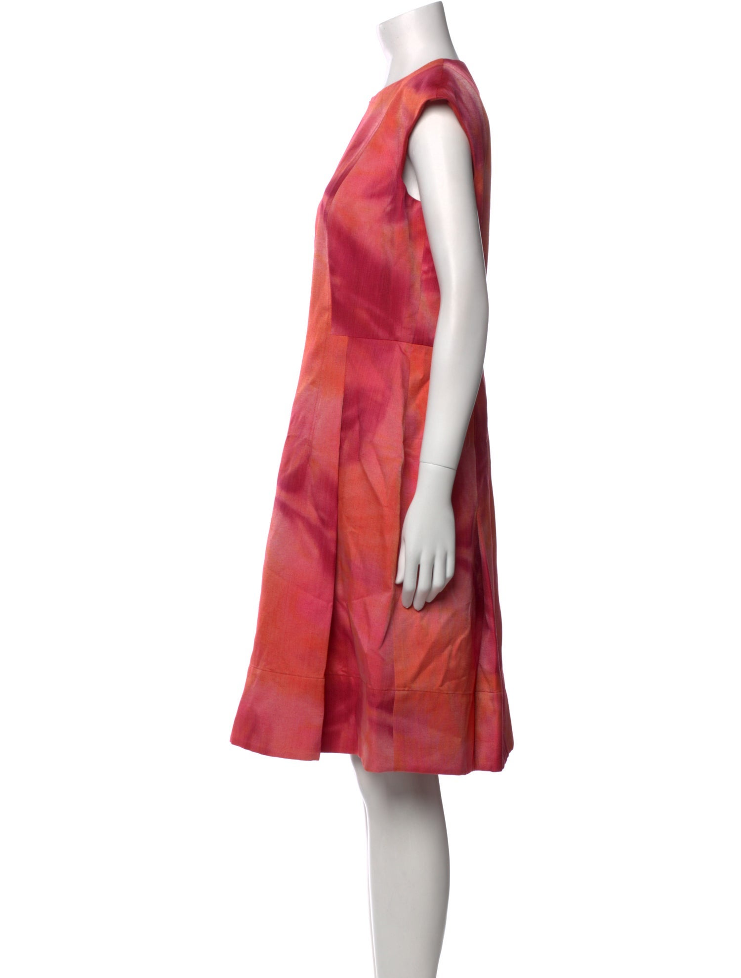Akris Punto Tie-Dye Print Knee-Length Dress