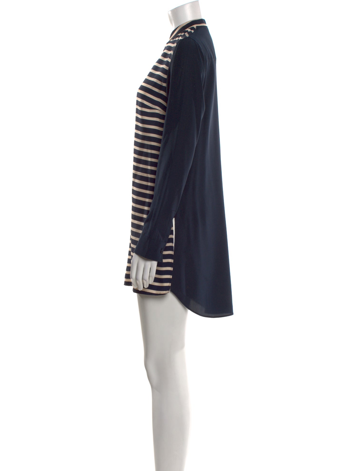 Akris Punto Striped Crew Neck Tunic