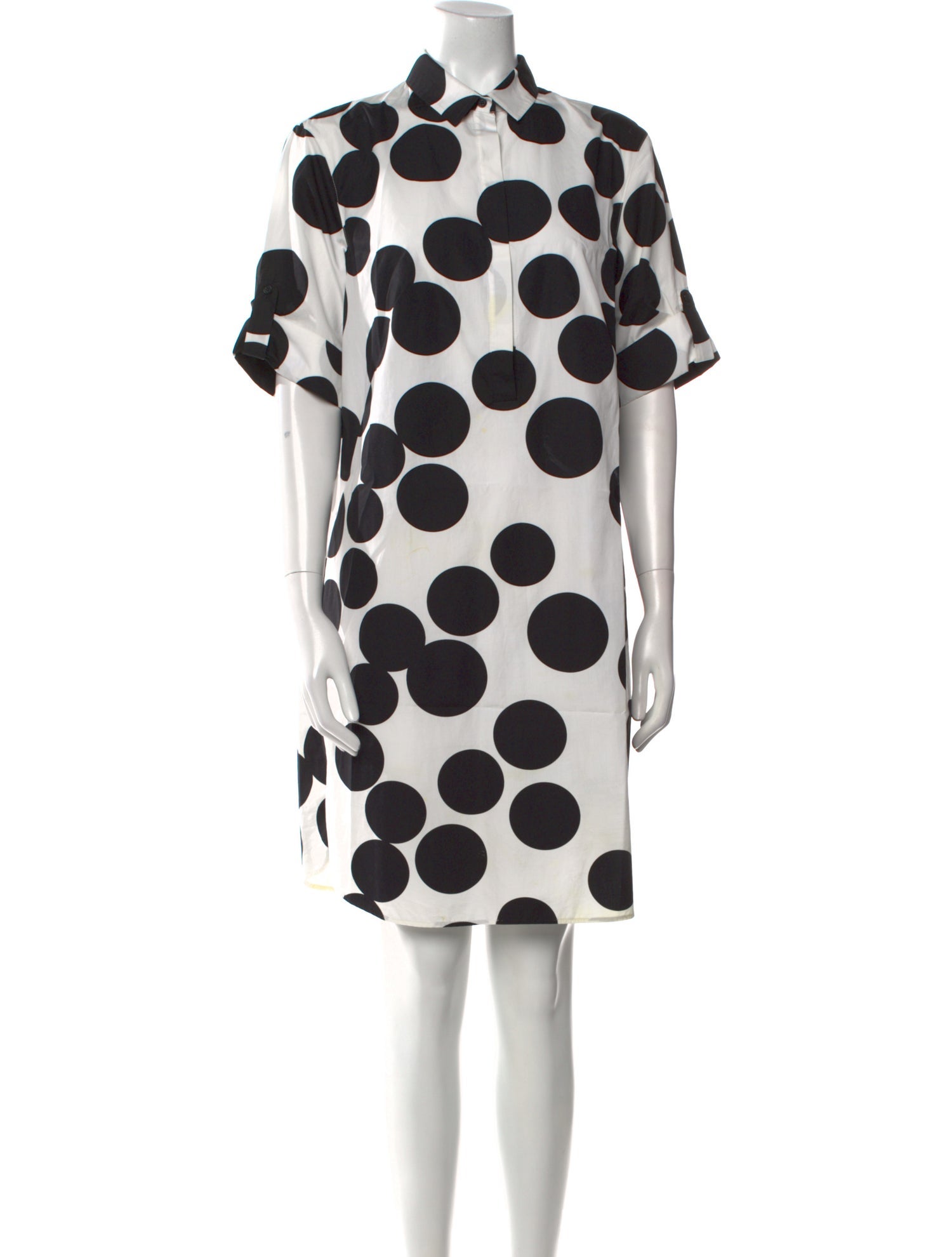 Akris Punto Polka Dot Print Knee-Length Dress