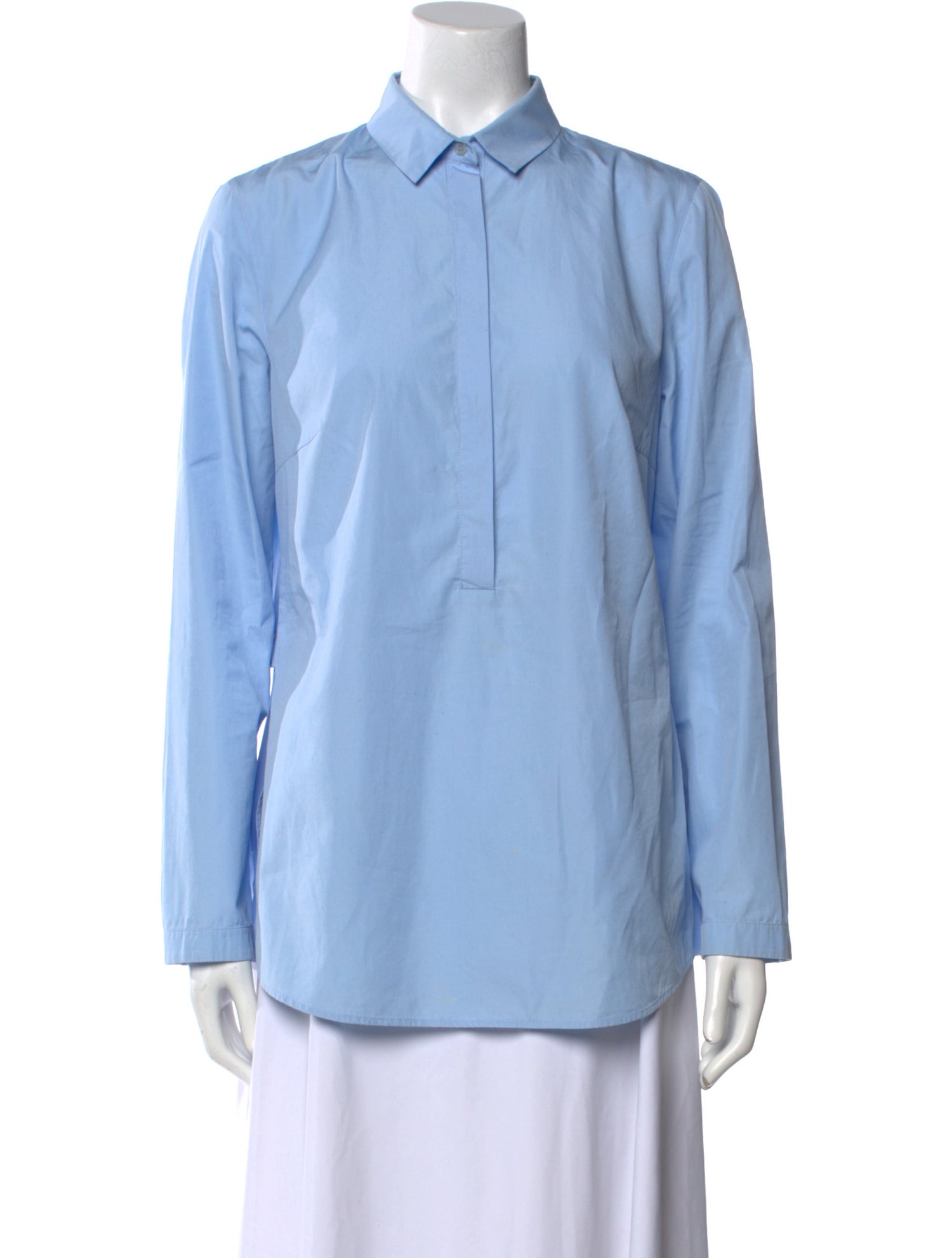 Akris Punto Long Sleeve Button-Up Top