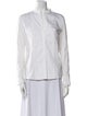 Akris Punto Mock Neck Long Sleeve Button-Up Top