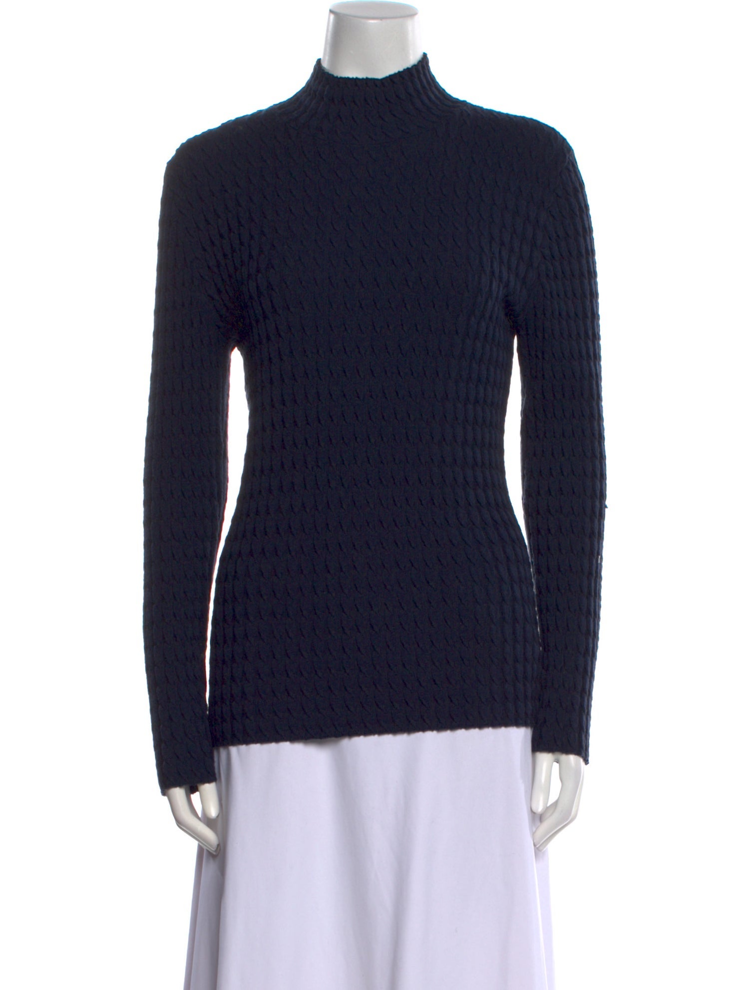 Akris Punto Virgin Wool Mock Neck Sweater
