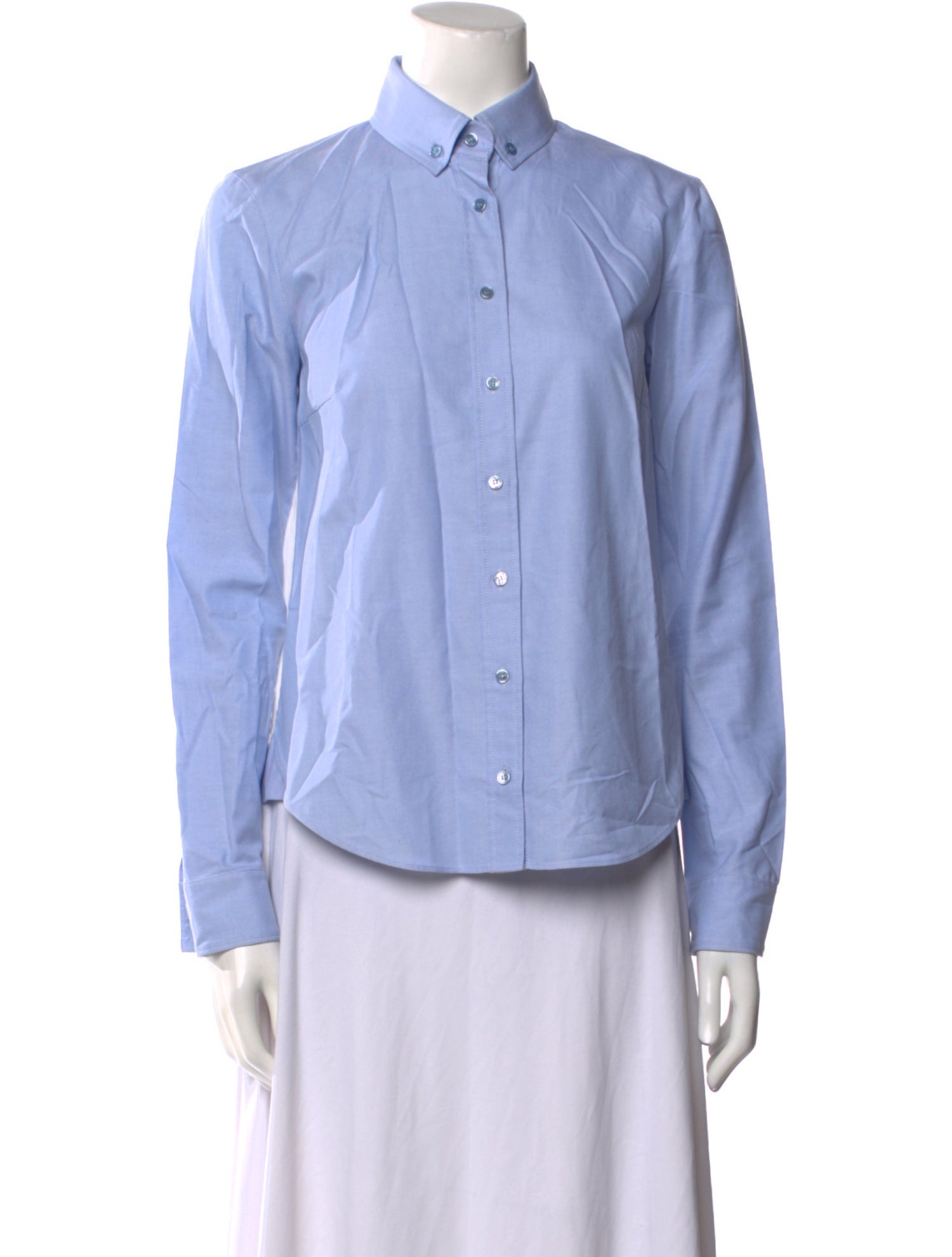 Akris Punto Long Sleeve Button-Up Top