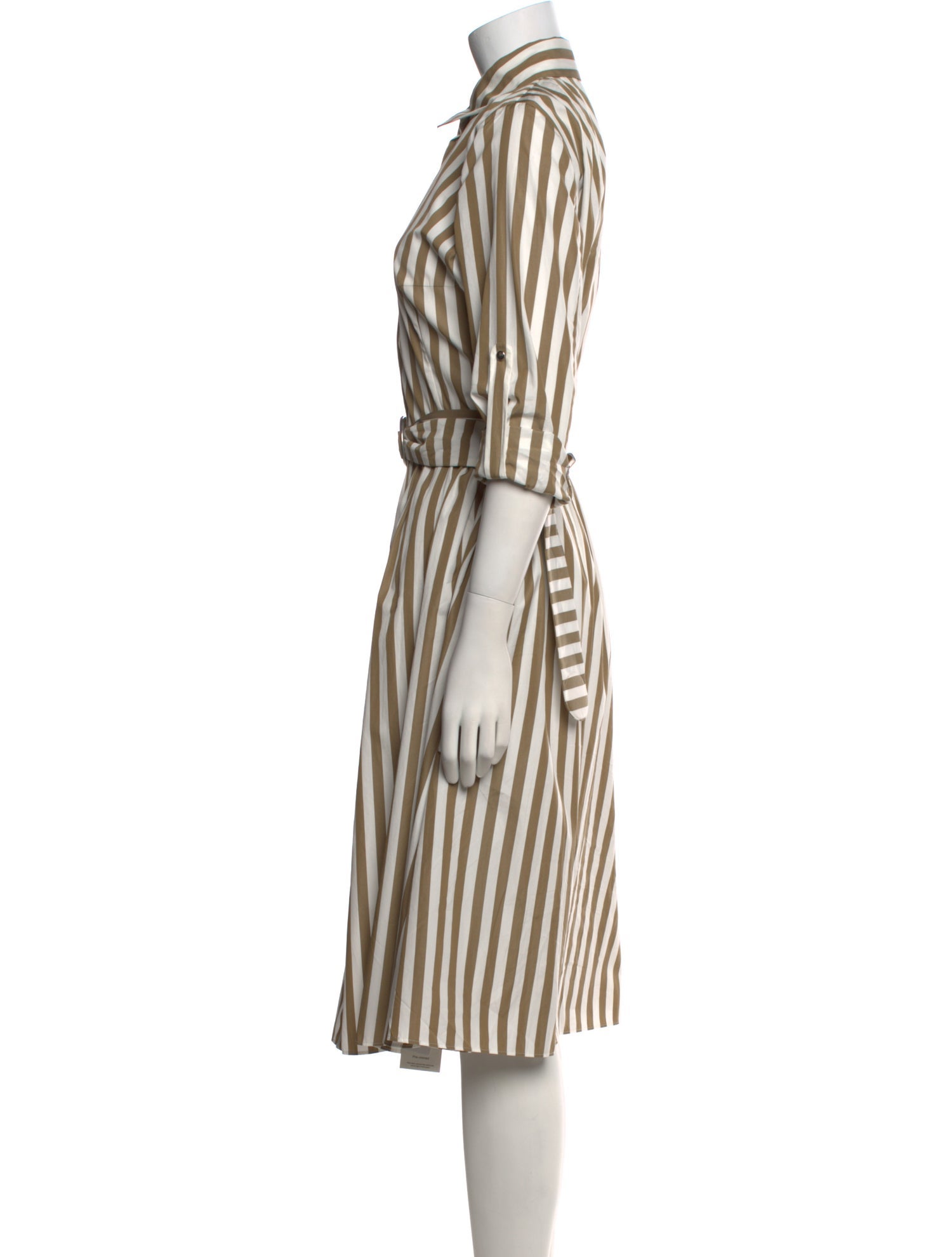 Akris Punto Striped Midi Length Dress