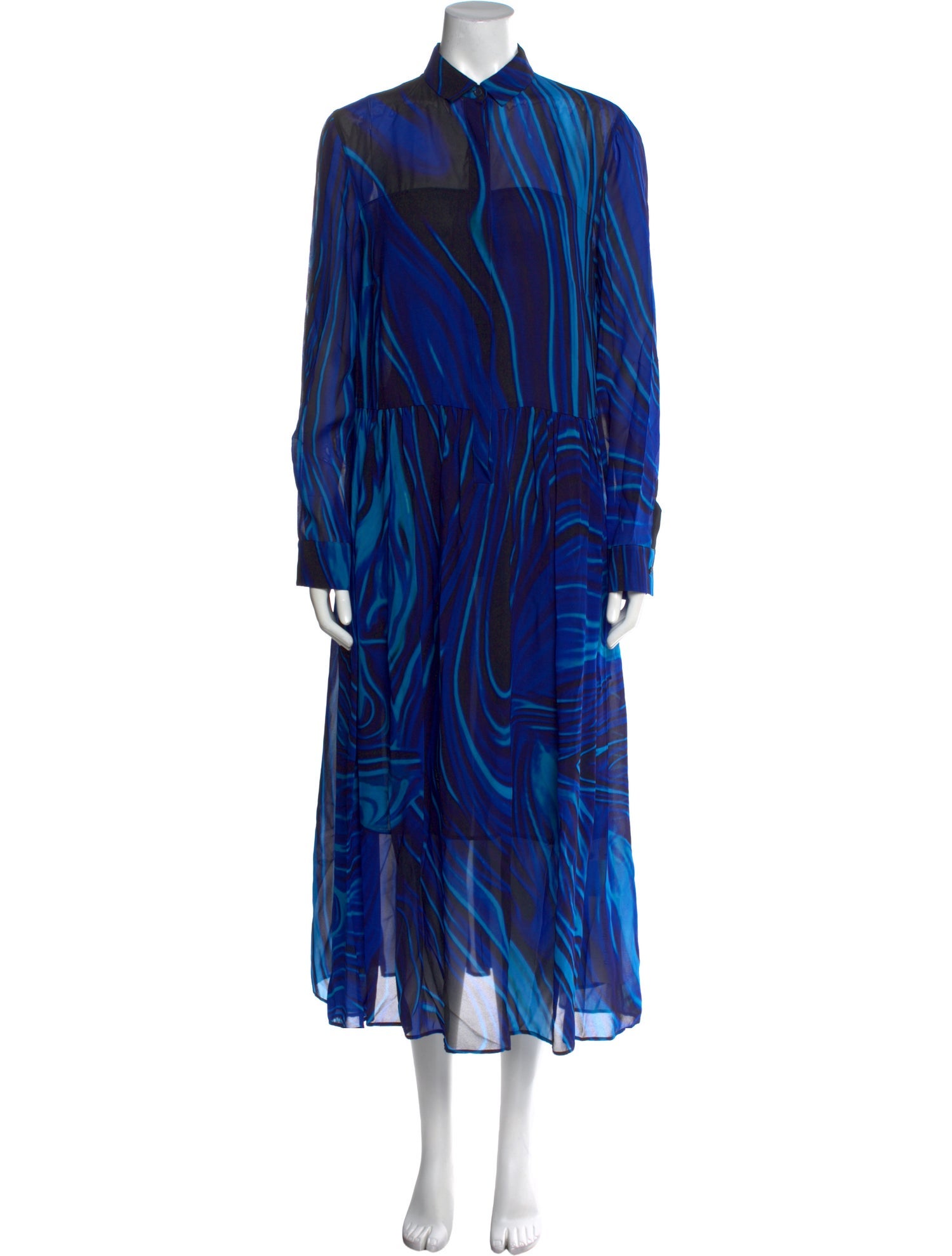 Akris Punto Printed Long Dress