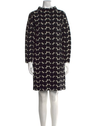 Akris Punto Polka Dot Print Knee-Length Dress