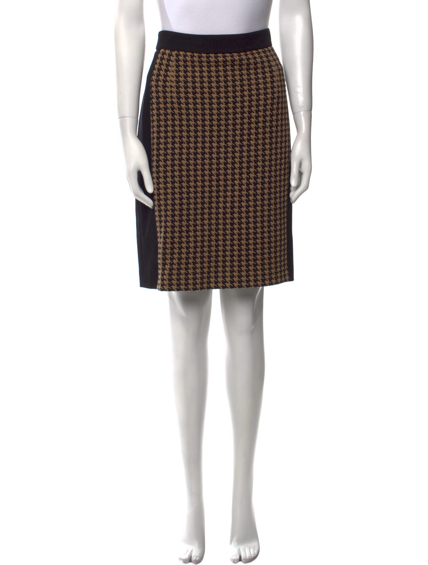 Akris Punto Houndstooth Print Knee-Length Skirt