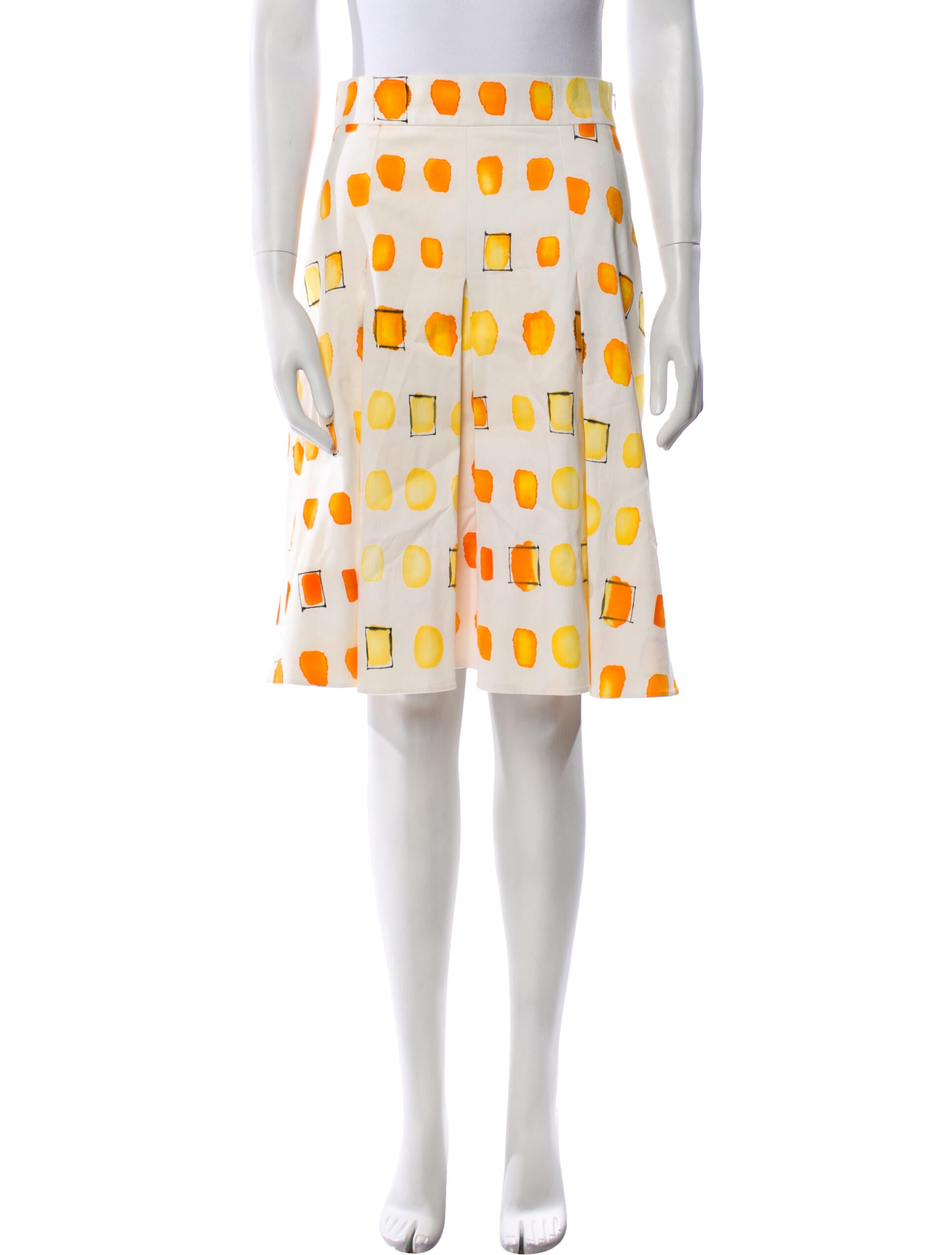 Akris Punto Printed Knee-Length Skirt