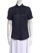 Akris Punto Short Sleeve Button-Up Top