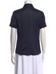 Akris Punto Short Sleeve Button-Up Top