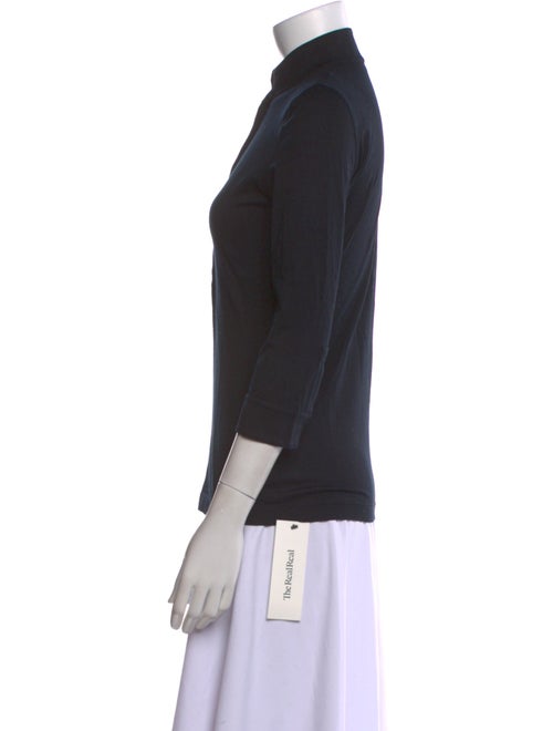 Akris Punto Mock Neck Three-Quarter Sleeve Sweatshirt