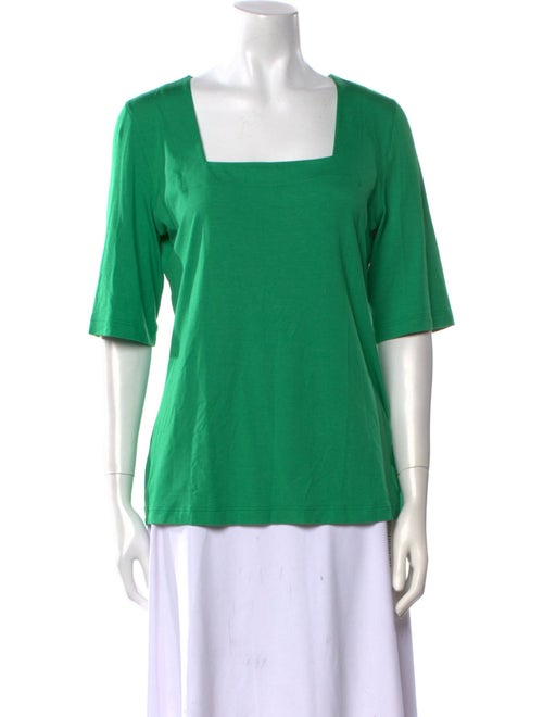 Akris Punto Square Neckline Short Sleeve Blouse