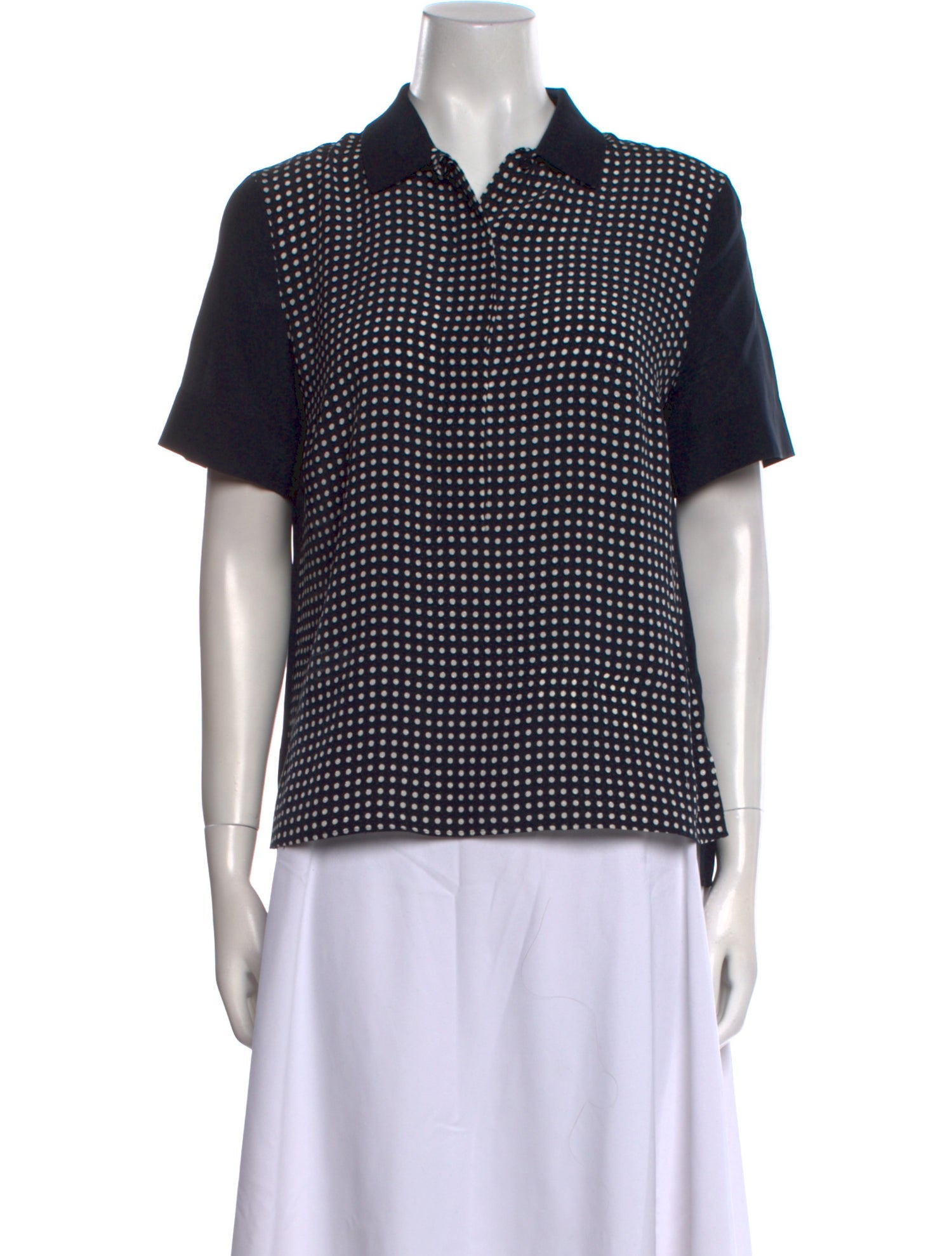 Akris Punto Silk Polka Dot Print Polo
