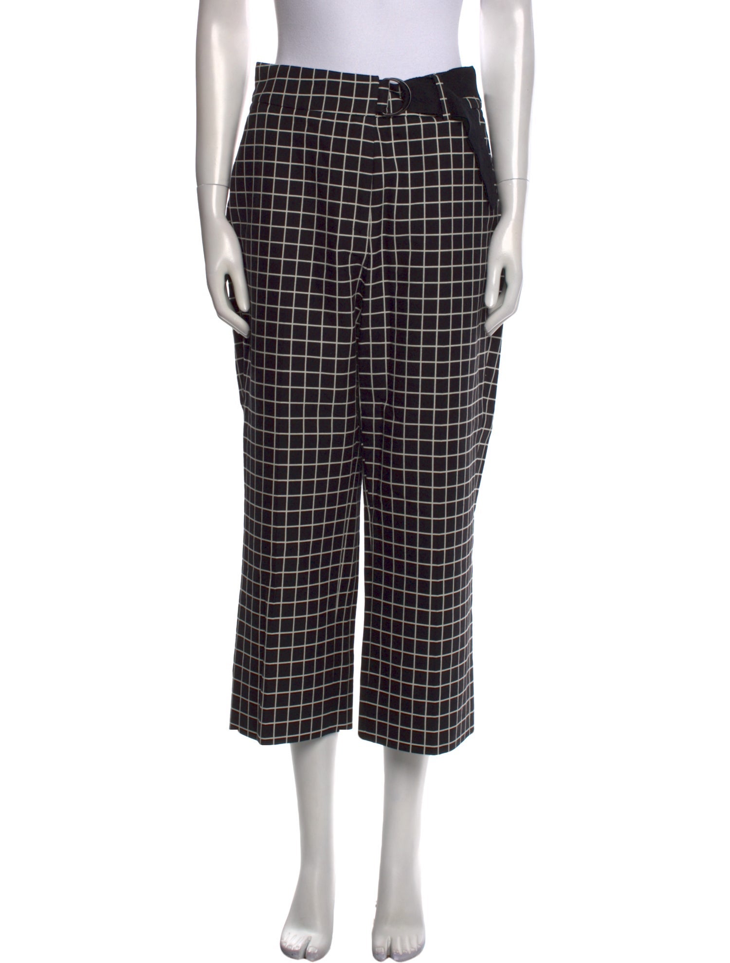Akris Punto Plaid Print Wide Leg Pants w/ Tags