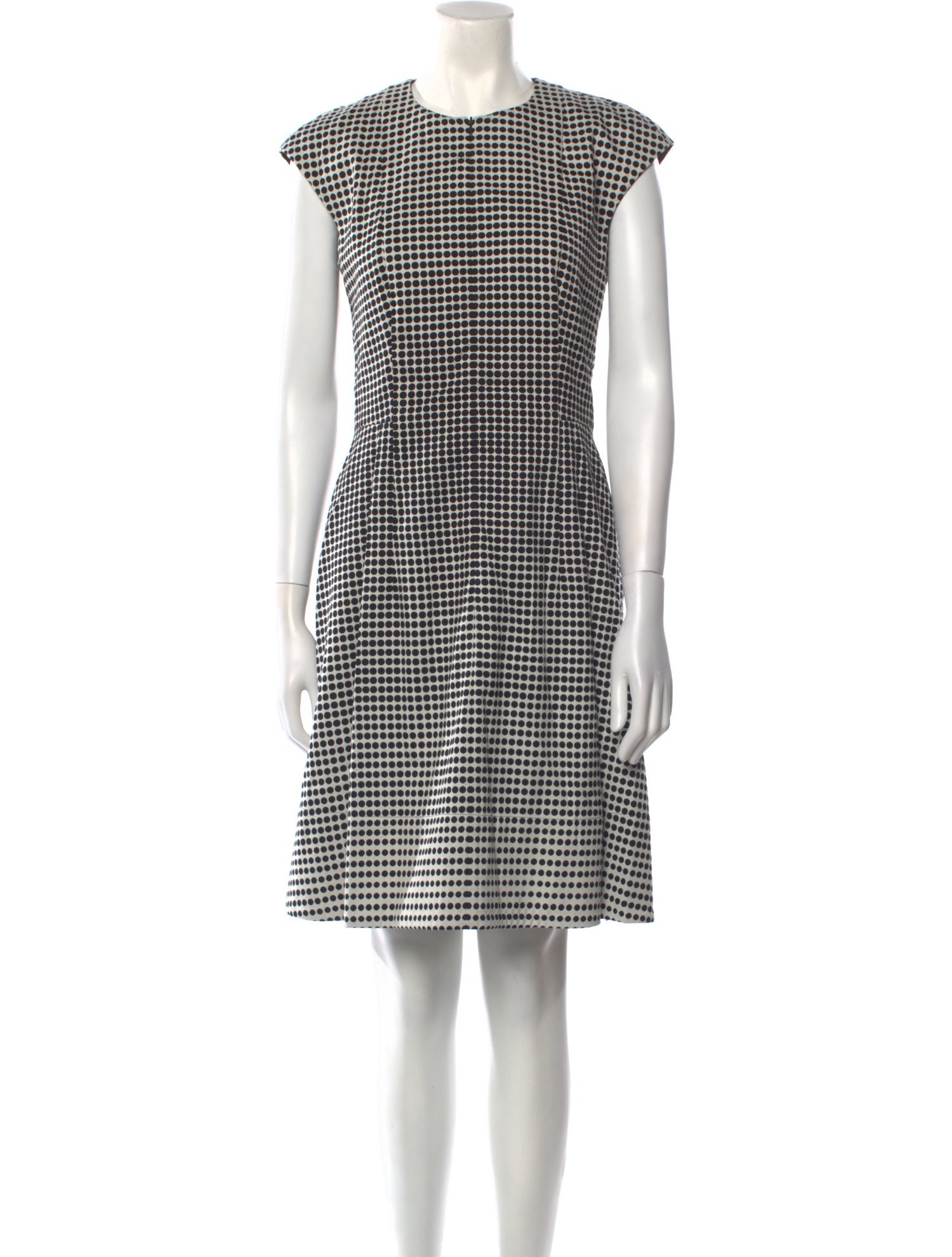Akris Punto Houndstooth Print Knee-Length Dress