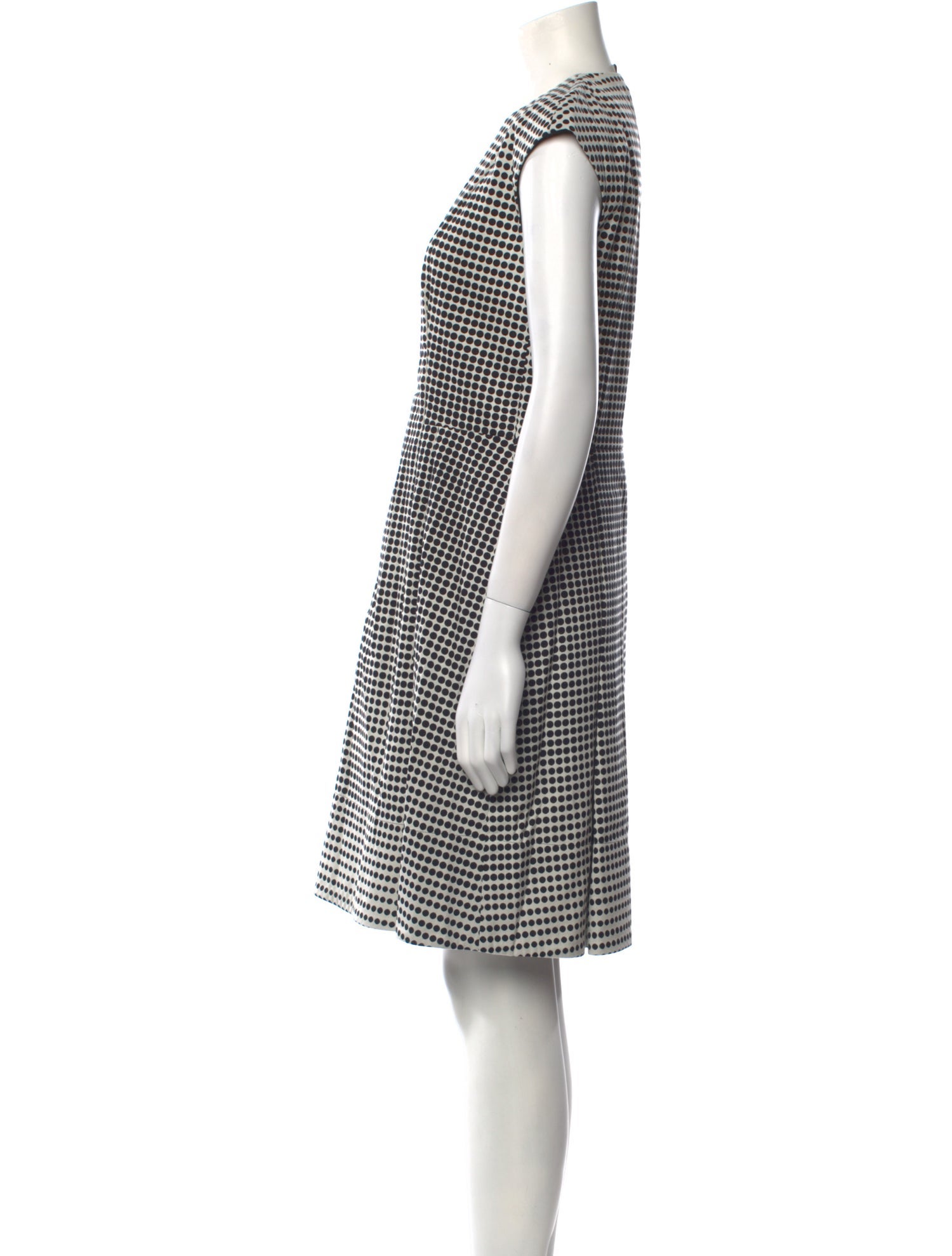 Akris Punto Houndstooth Print Knee-Length Dress