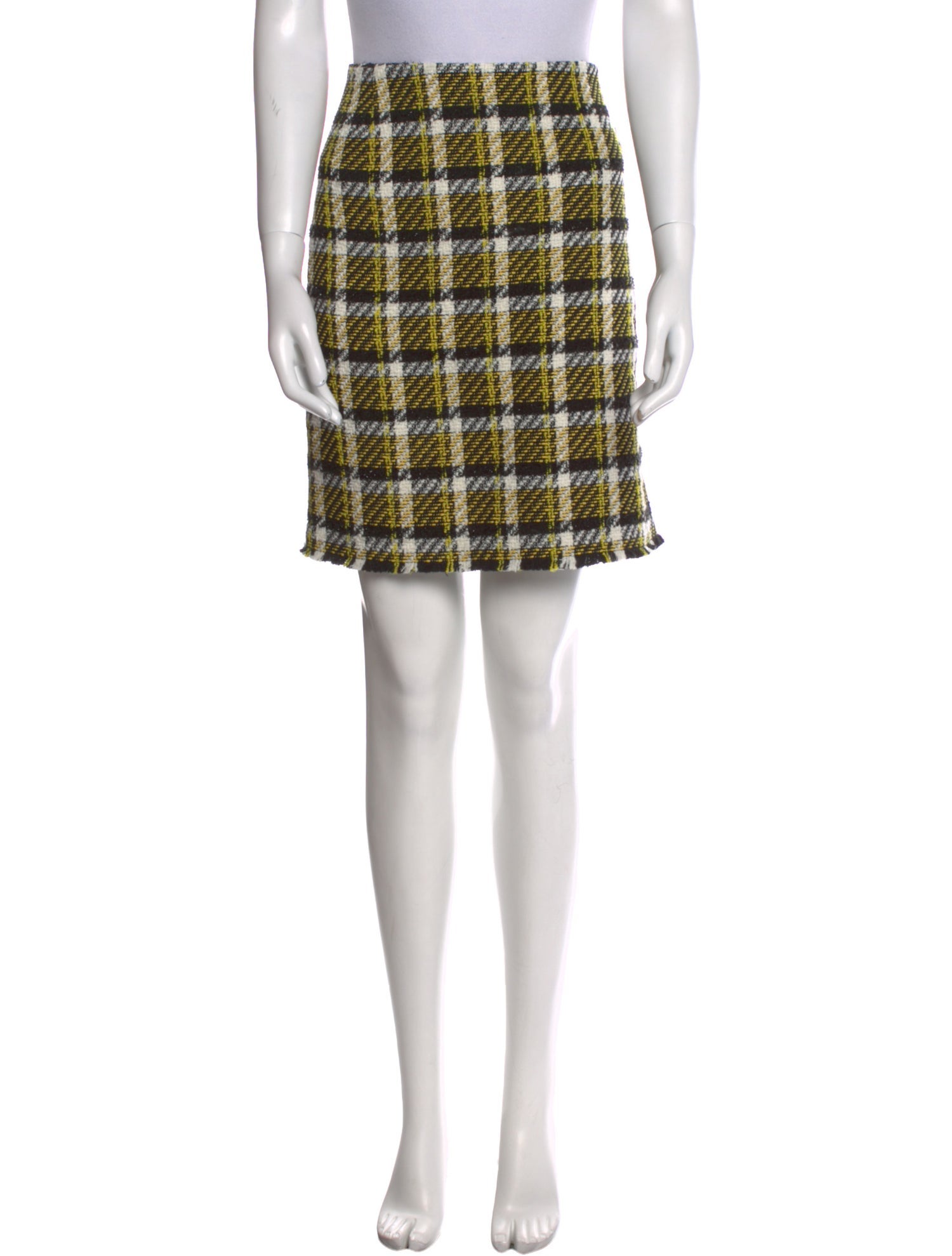 Akris Punto Plaid Print Mini Skirt