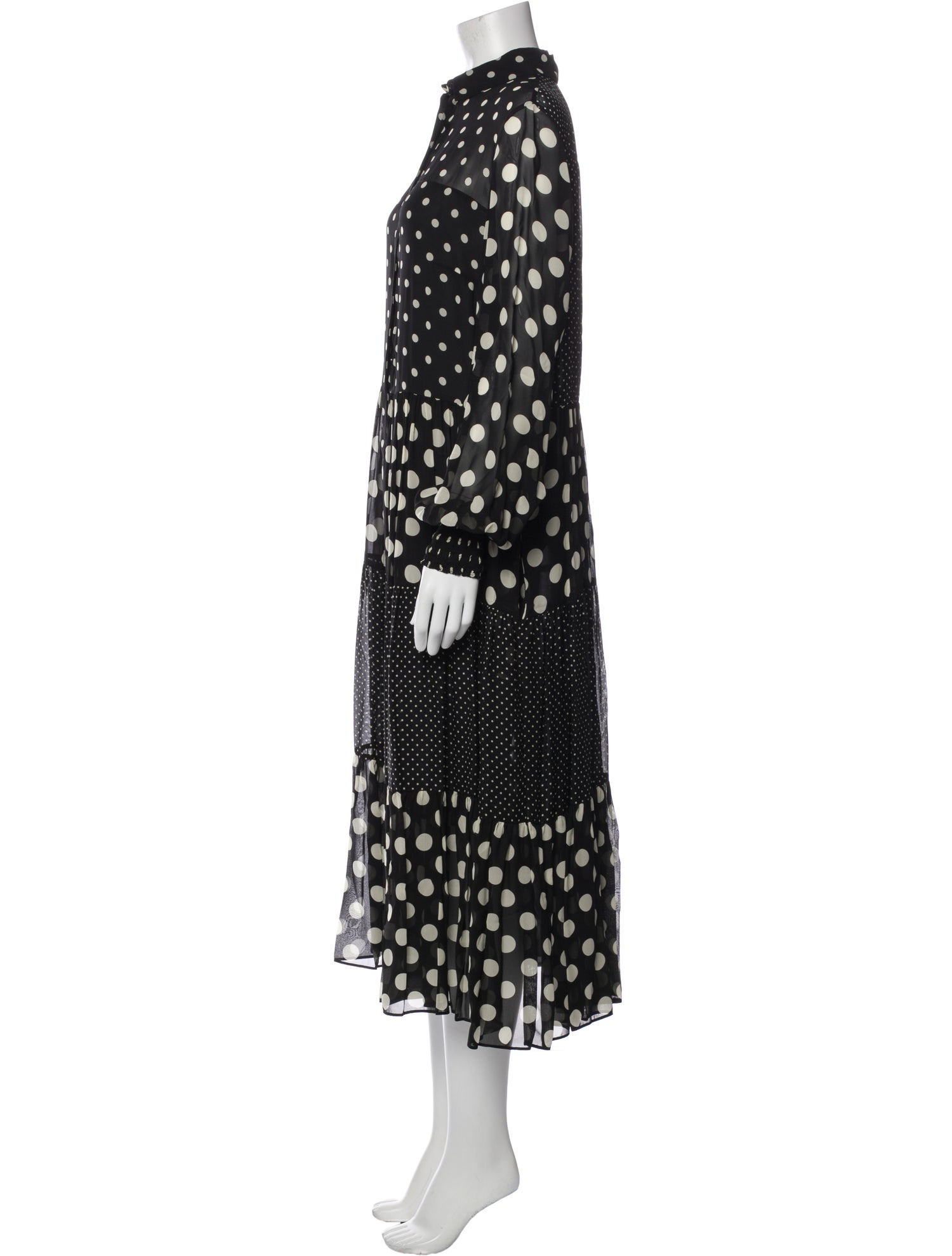 Akris Punto Polka Dot Print Long Dress