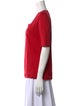 Akris Punto Square Neckline Short Sleeve Blouse